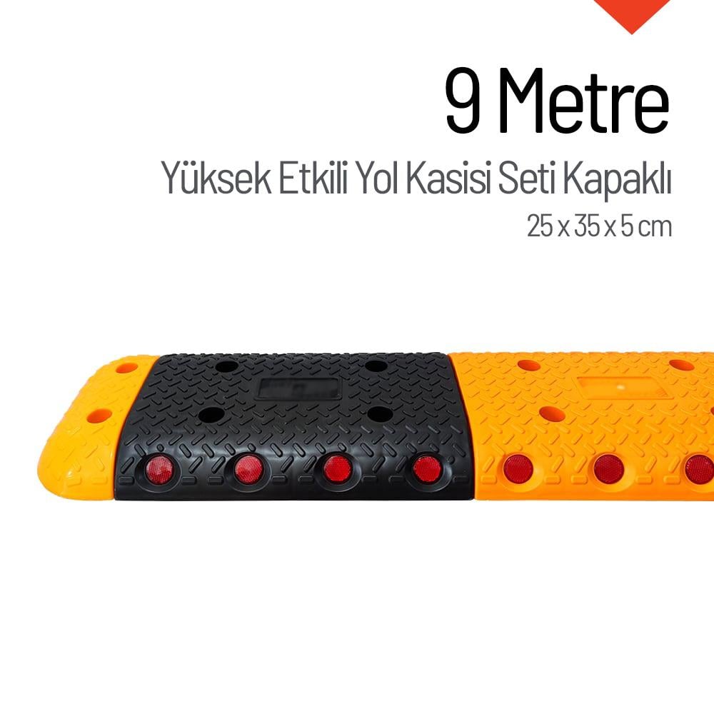 Yüksek Etkili Hız Kesici, Yol Kasisi 25 x 35 x 5 cm - 9 metrePlastik Yol Kasisi Setleri