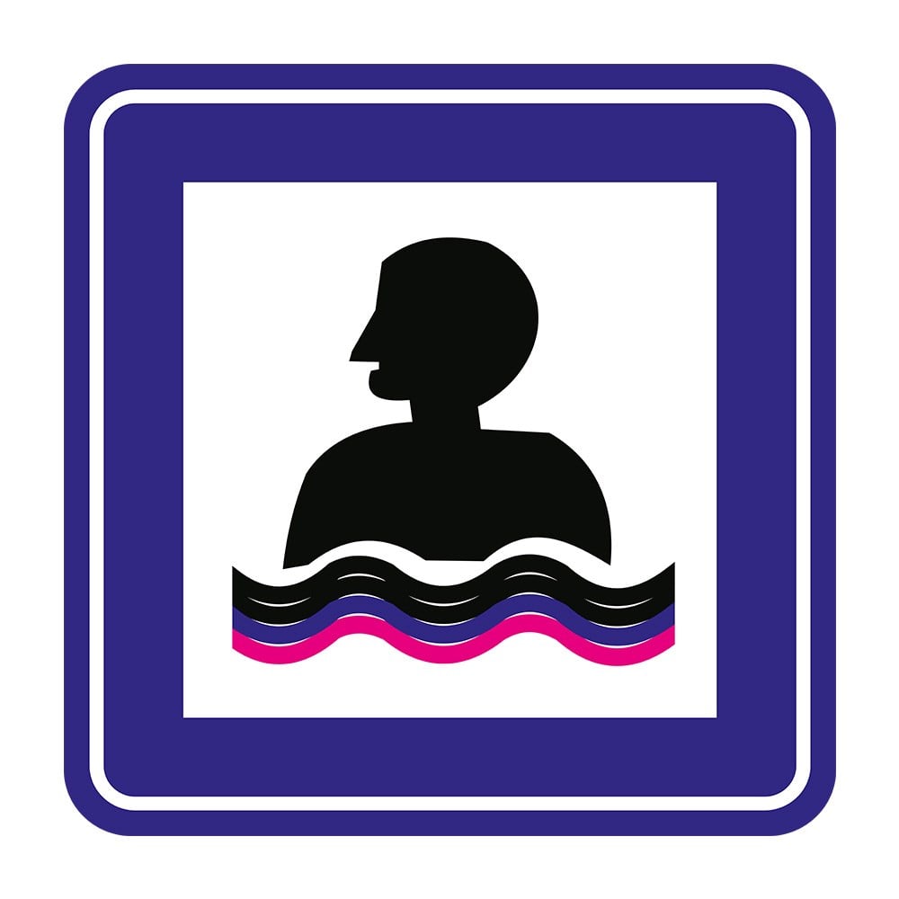 Swimming Area Sign B-46