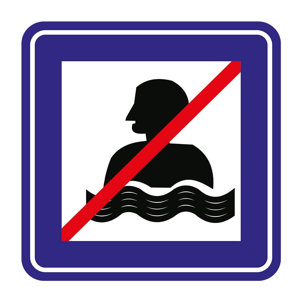 No Swimming Sign B-46