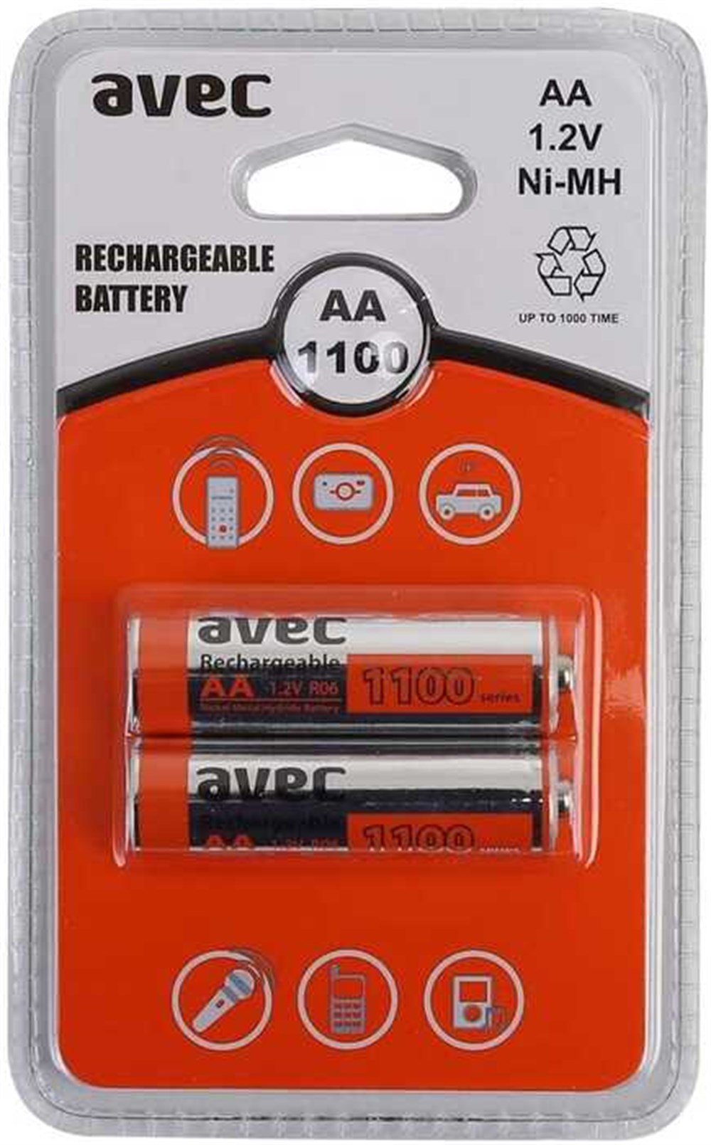 AVEC 1100 MAH KALEM PİL 2Lİ 