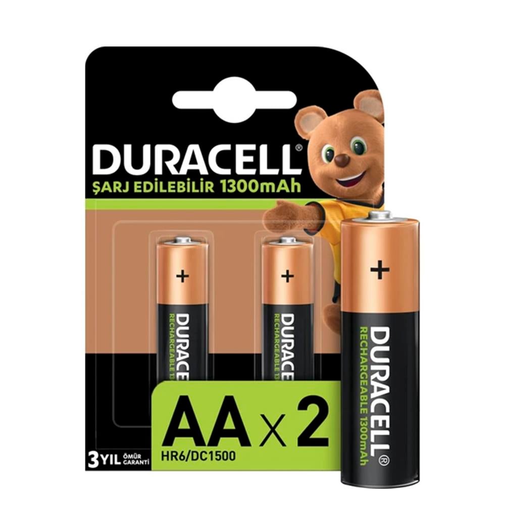 DURACELL 1300 MAH ŞARJLI KALEM PİL 2Lİ 