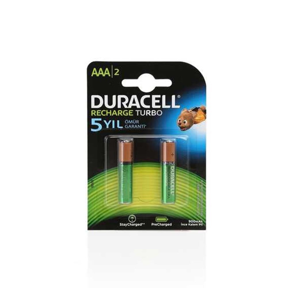 Duracell 900 Mah Şarjlı İnce Pil 2'li