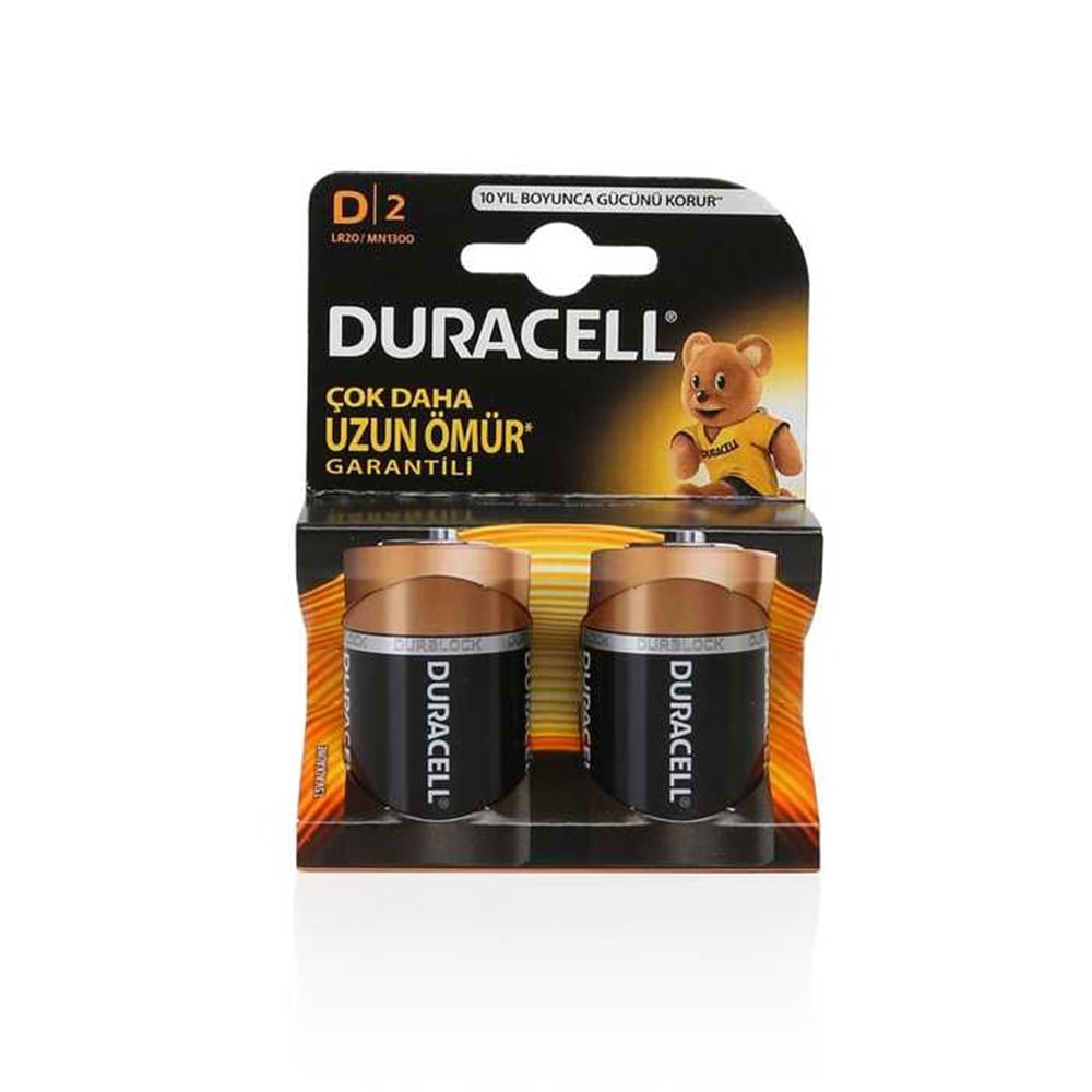 Duracell D Büyük Pil 2'li Kart 