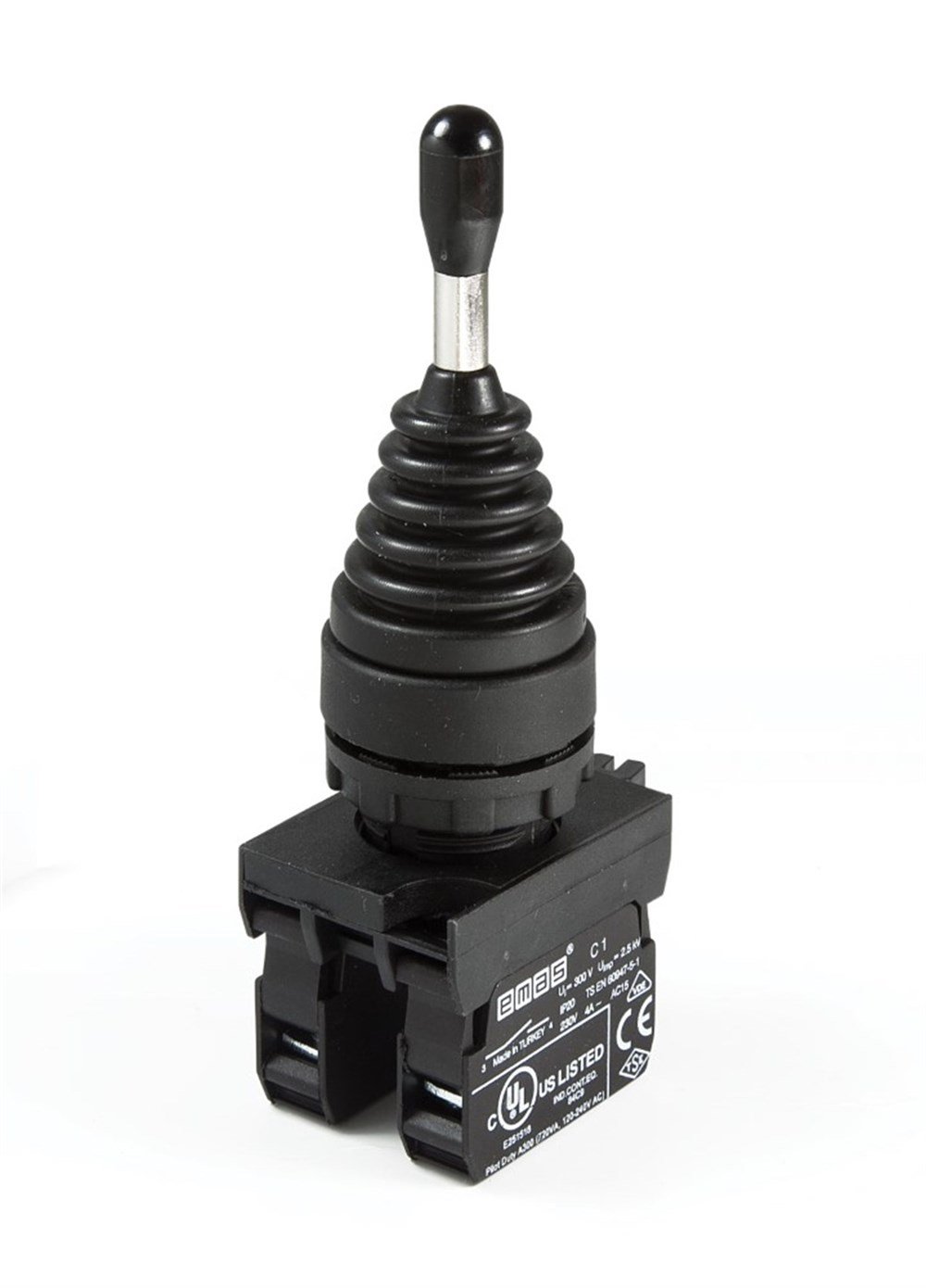 Emas CP101DJ20 CP Serisi Plastik 2NO Joystick Kalıcı 2 Pozisyonlu 22 mm Buton