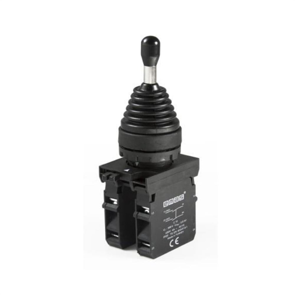 Emas CP707DJ41 CP Serisi Plastik 2NO+2NO Joystick Dönüşlü 4 Pozisyonlu 22 mm Buton