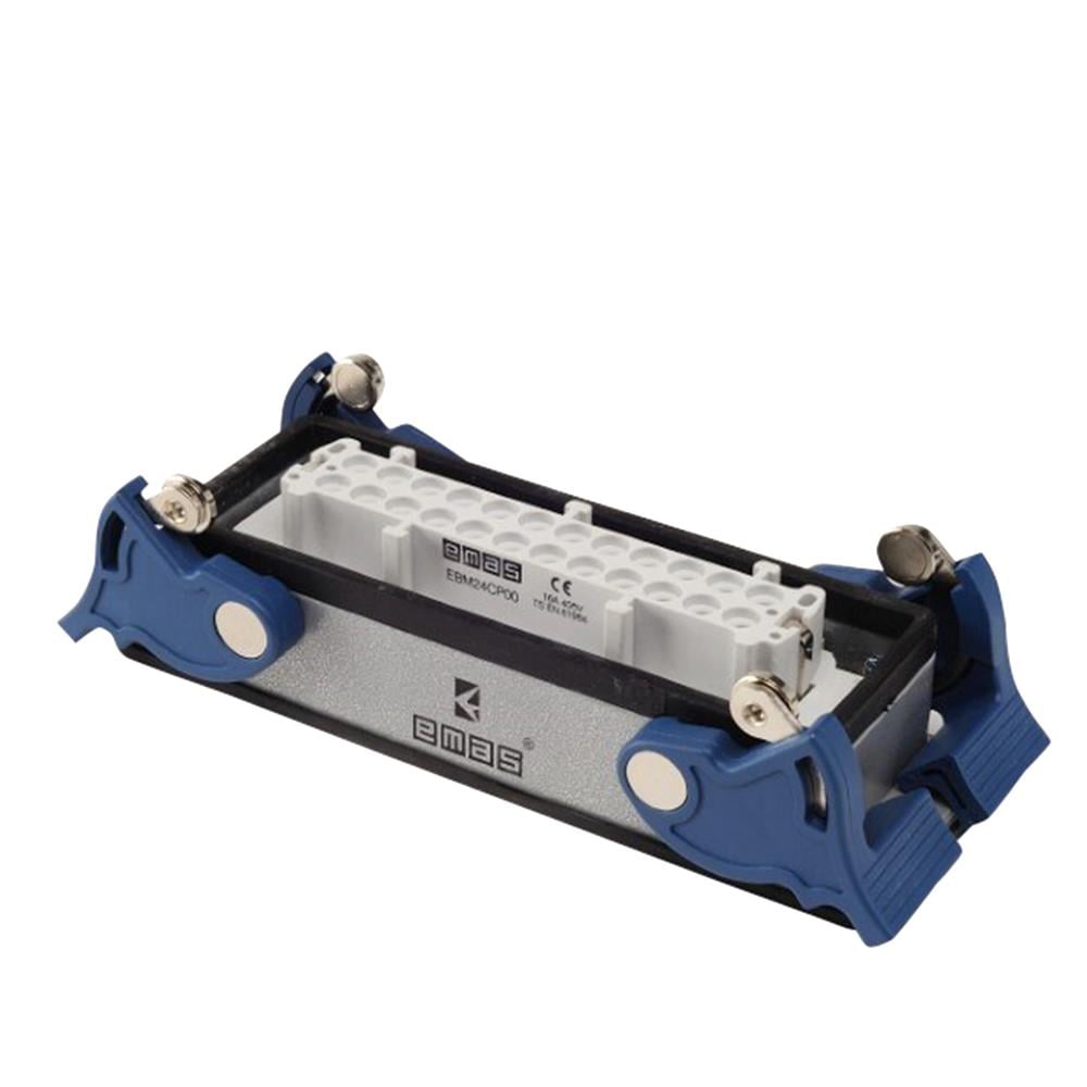 Emas EBM24PM44 Metal 24 Kontak Makine Tipi Priz 16A Alttan Girişli 4 Mandallı