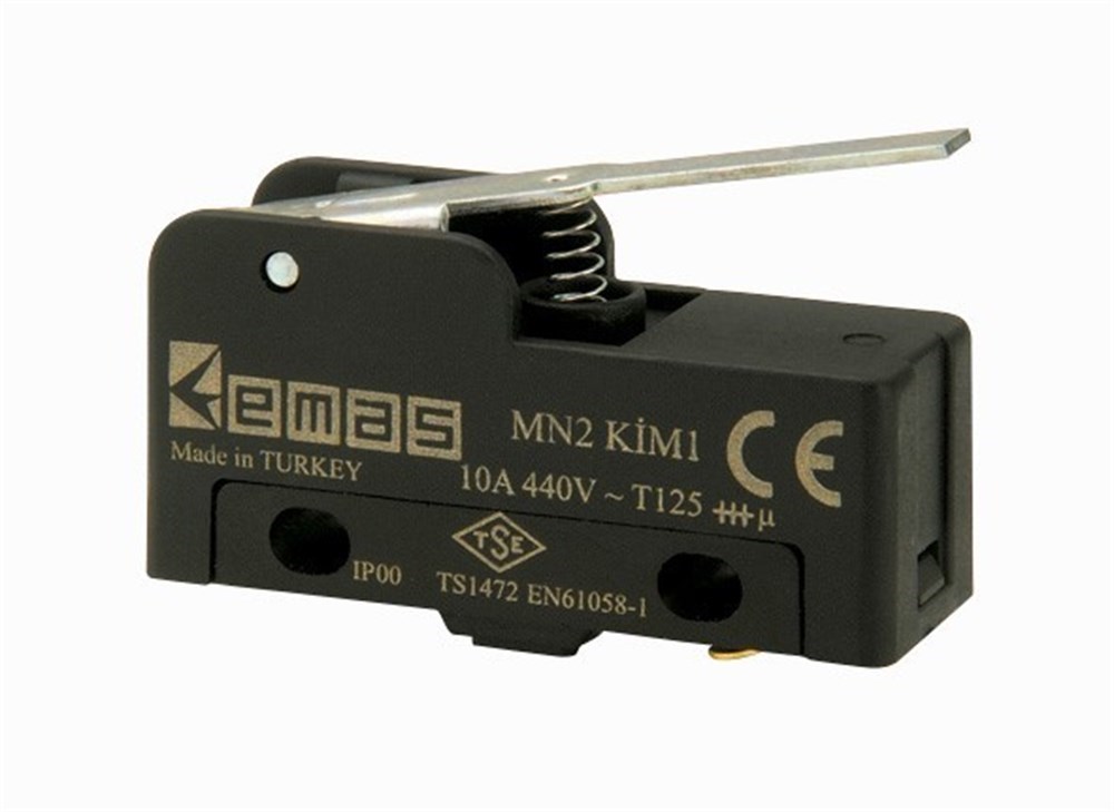 Emas MN2KIM1 Metal Kısa Kollu 1CO MN2 Serisi Plastik Mini Switch