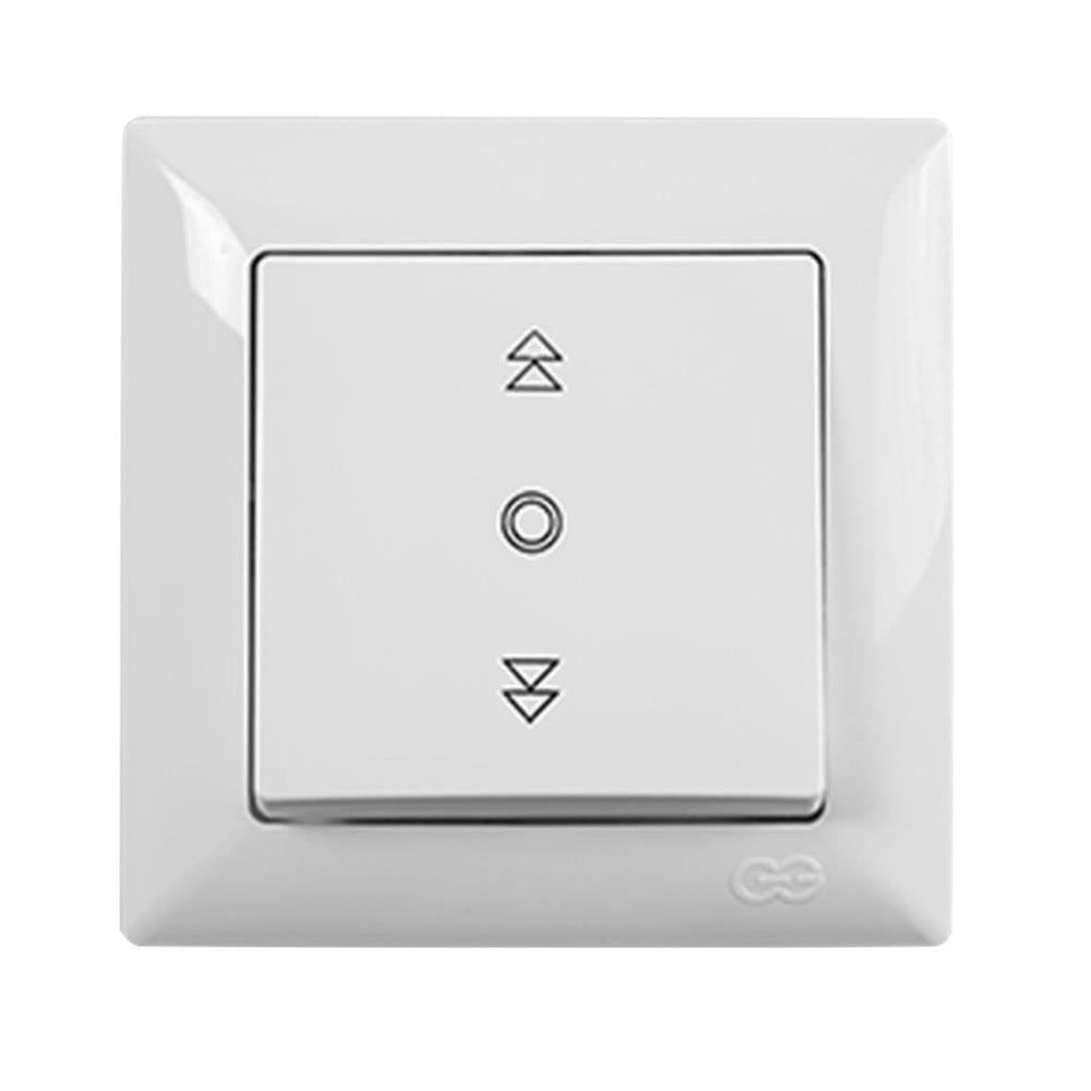 Günsan Visage Simple Beyaz Jaluzi Kumanda Anahtarı Tek Düğmeli