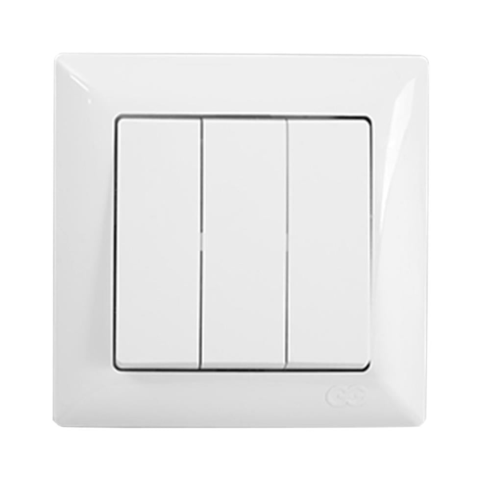 Günsan Visage Simple Beyaz Üçlü Anahtar