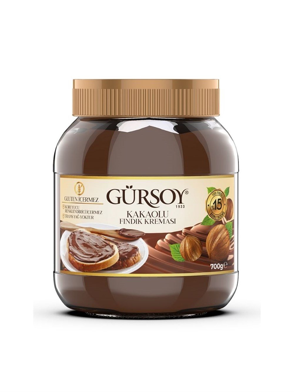 Gürsoy Kakaolu Fındık Kreması Cam Kavanoz 700 G X 2 Adet