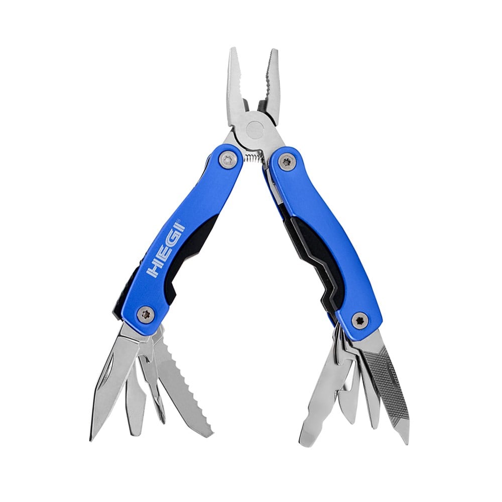 Hegi 10 Fonksiyonlu Paslanmaz Çelik Kamp Pensesi - Mavi