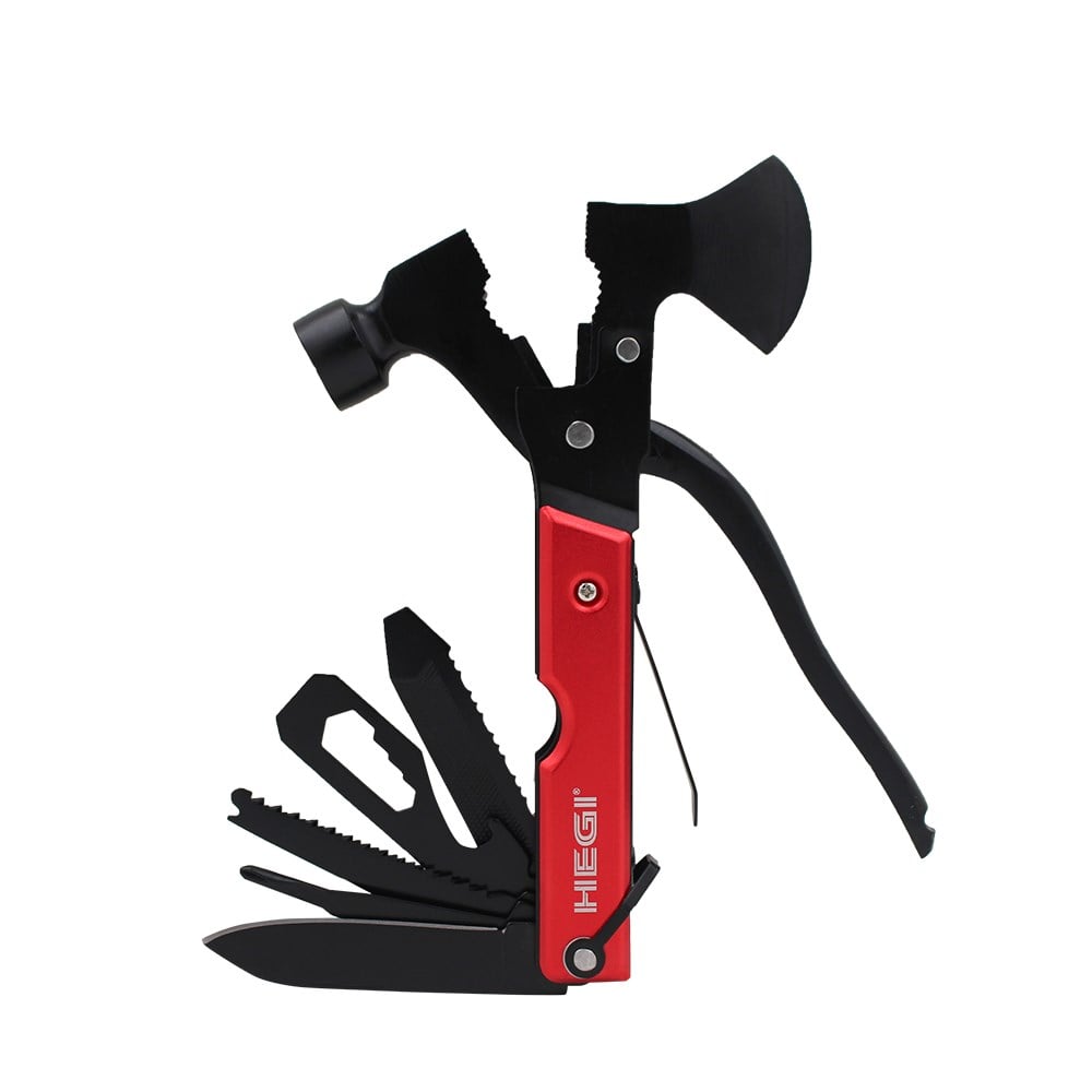 Hegi 18 Fonksiyonlu Paslanmaz Çelik Kamp Baltası ve Çekiç