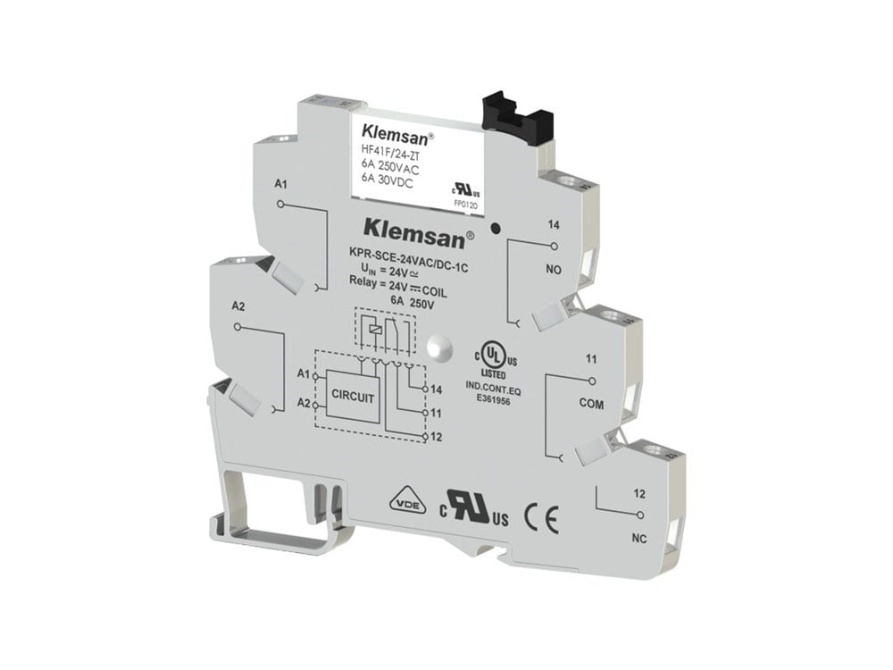 Klemsan 270810 KPR-SCE-24VAC/DC-1C 1 C/0 PLC Röle