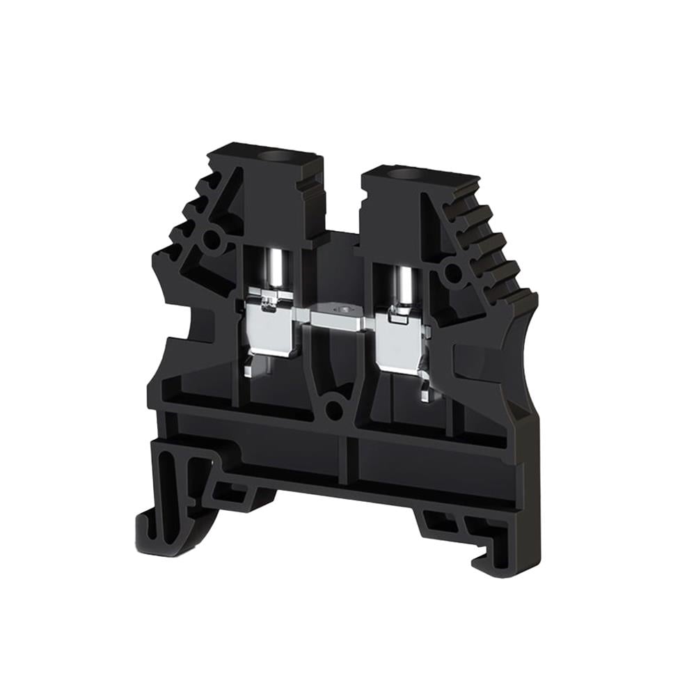 Klemsan 304125 AVK 2,5 Siyah 2,5 mm², Vida bağlantılı, Tek katlı geçiş klemensi, Yalıtım Malzemesi PA, Siyah