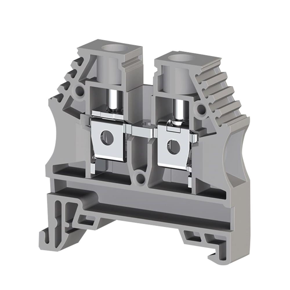 Klemsan 304140 AVK 6 Gri 6 mm², Vida bağlantılı, Tek katlı geçiş klemensi, Yalıtım malzemesi PA, Gri