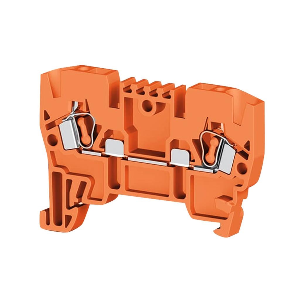 Klemsan 306227 YBK 2,5 Turuncu 2,5 mm², Yay bağlantılı, 1 giriş 1 çıkış geçiş klemensi, Yalıtım Malzemesi PA, Turuncu