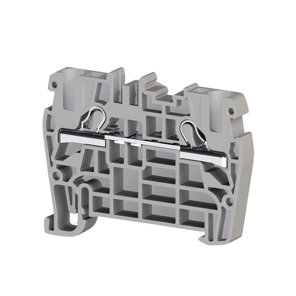 Klemsan 307119 PYK 4 Gri 4 mm², Pratik Yay bağlantılı, 1 giriş 1 çıkış geçiş klemensi, Yalıtım malzemesi PA, Gri