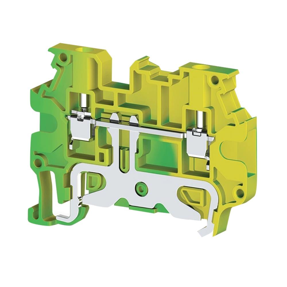 Klemsan 334280 AVK 2.5 RT Sarı Yeşil 2,5mm², Vida bağlantılı, Tek katlı topraklama klemensi, Yalıtım malzemesi PA, Sarı