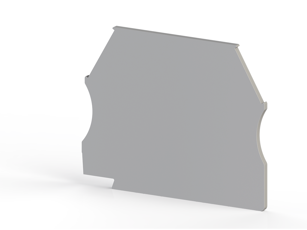 Klemsan 444120 NPP / AVK 2,5 - 10 Gri 1,2mm Nihayet plakası, Yalıtım malzemesi PA