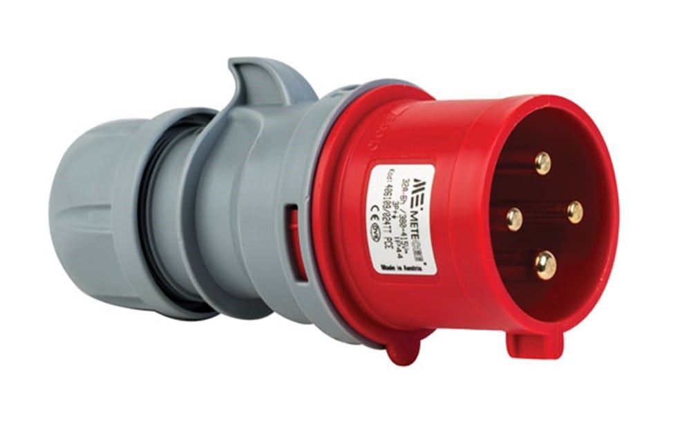 Mete 4X32A. IP44 Düz Fiş 3P+E