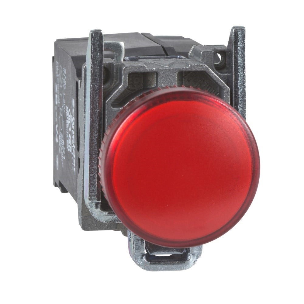 Schneider XB4BVM4 230...240V Entegre Led'Li Kırmızı Eksiksiz Pilot Işığı Ø22 Düz Lens
