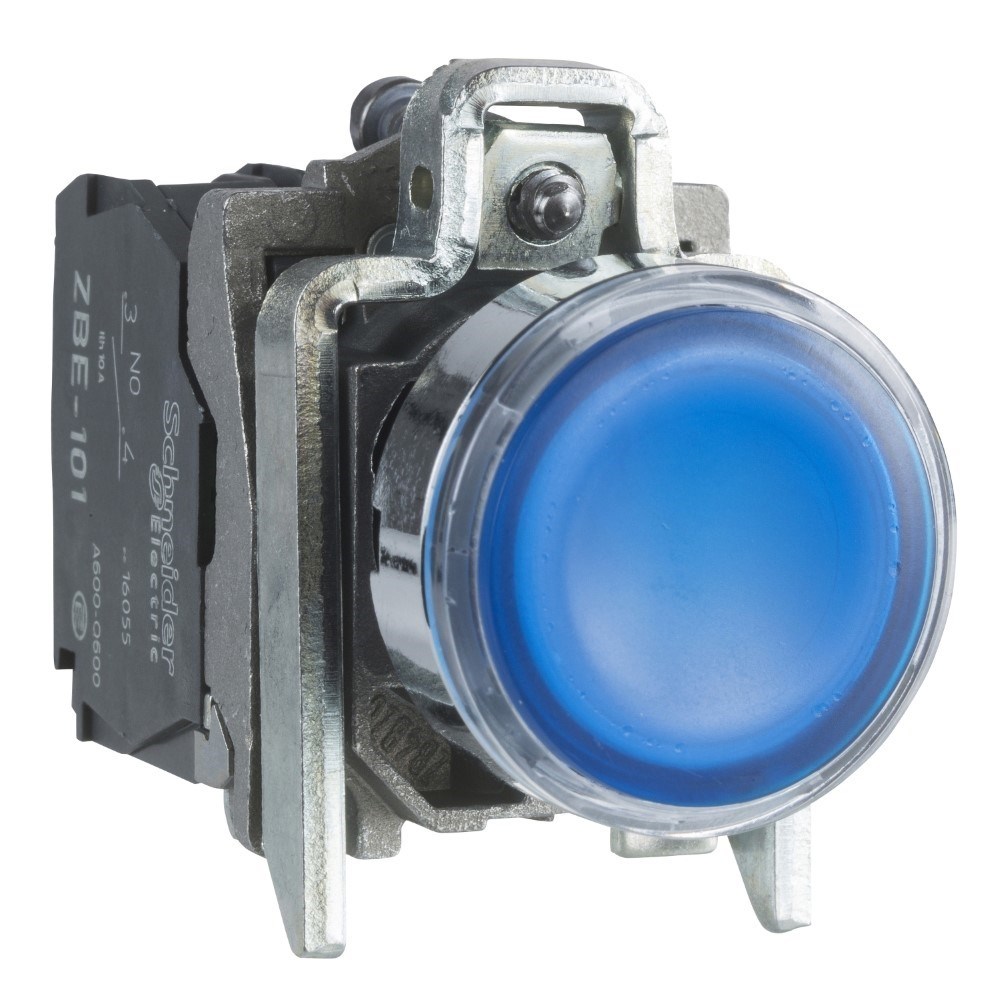 Schneider XB4BW36M5 Mavi Sıva Altı Eksiksiz Işıklı Buton Ø22 Yaylı Dönüş 1Na+1Nk 220...240V