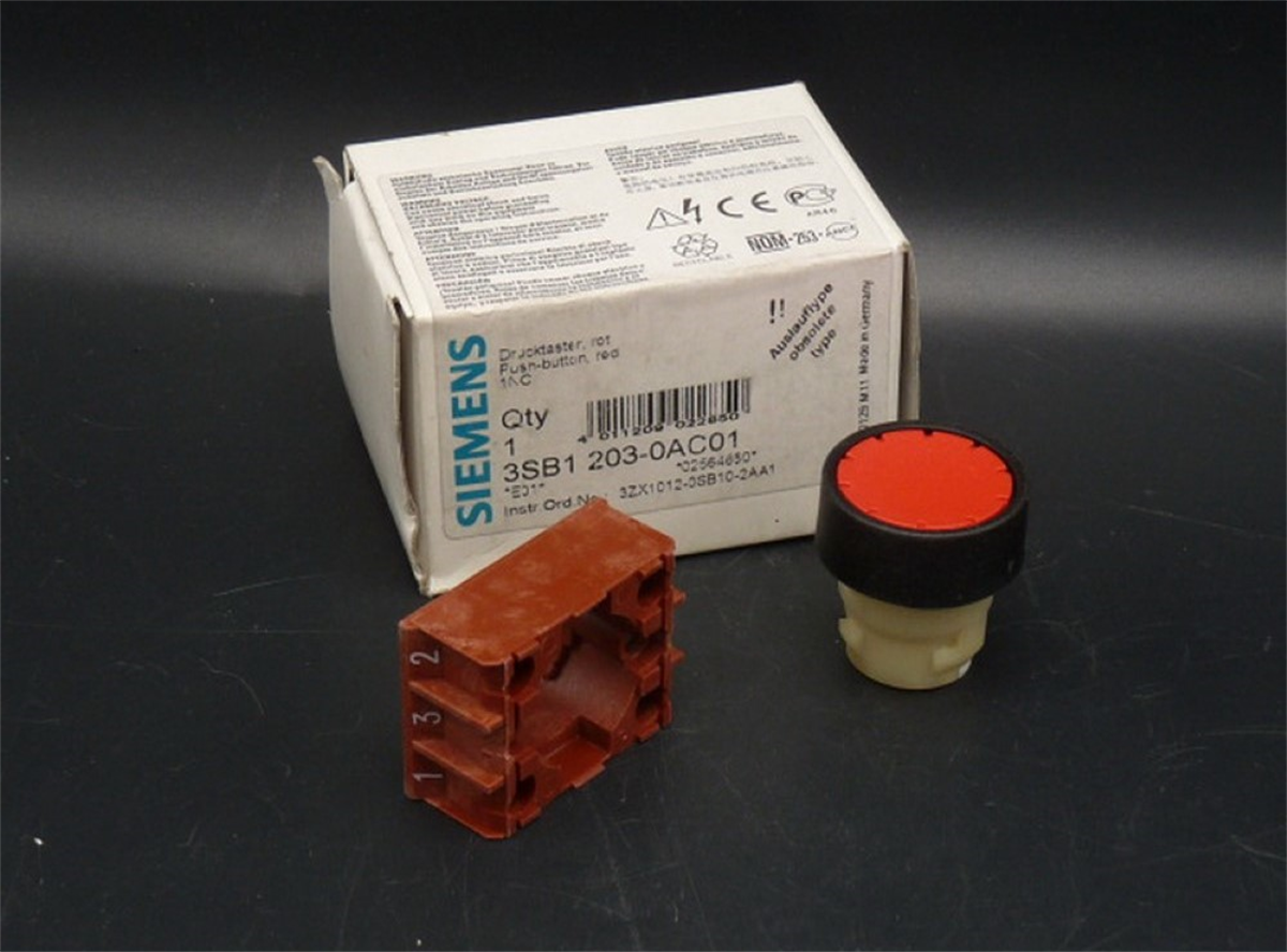 Siemens 3SB1203-0AC01 Buton Komple Kırmızı , Stop 1NA