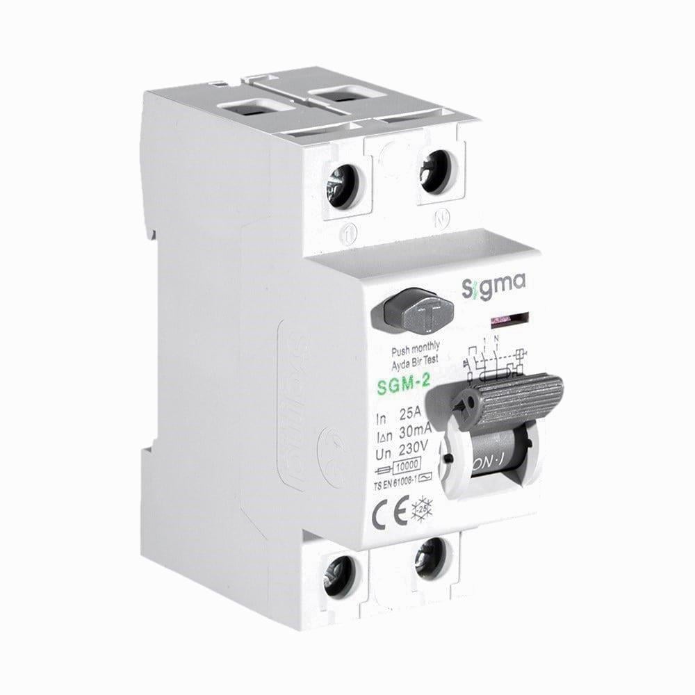 Sigma SGM 2P 300mA 10 kA  40A Kaçak Akım Koruma Rölesi