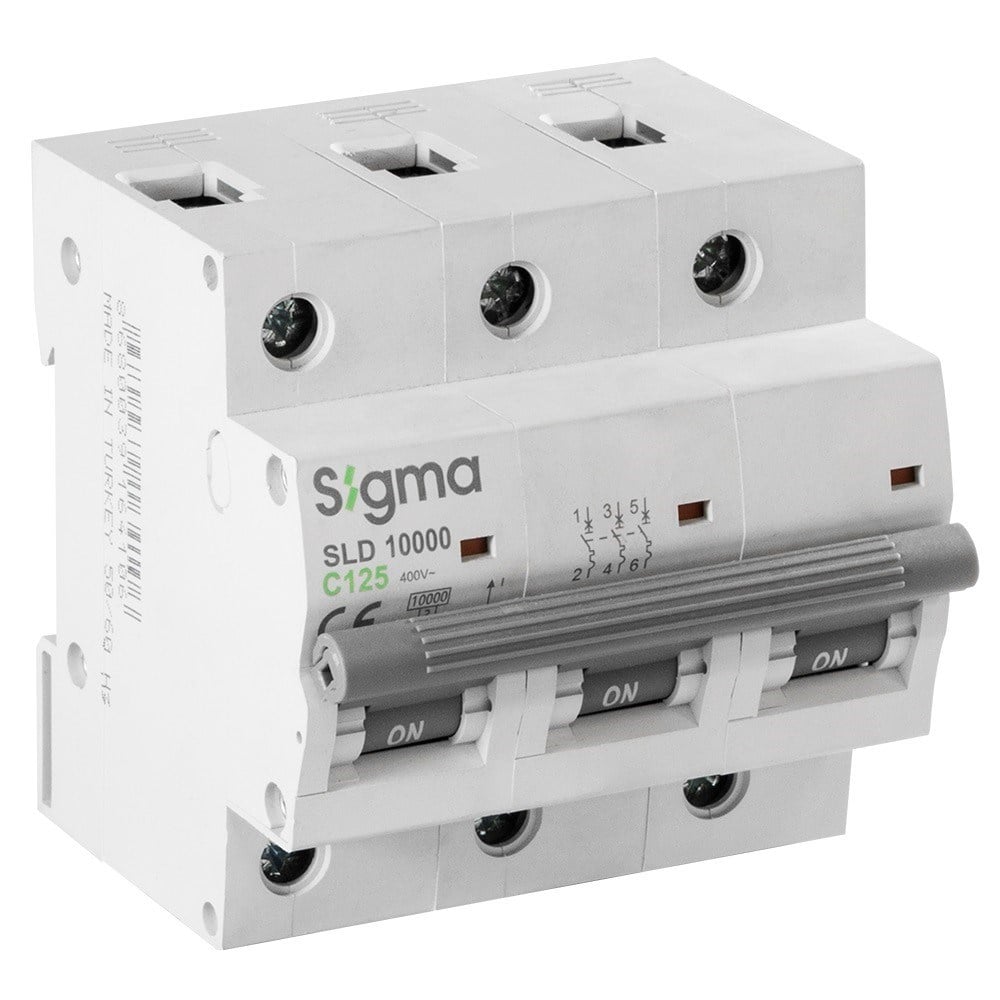 Sigma SLD10000 10kA 3P C125 Otomatik Sigorta