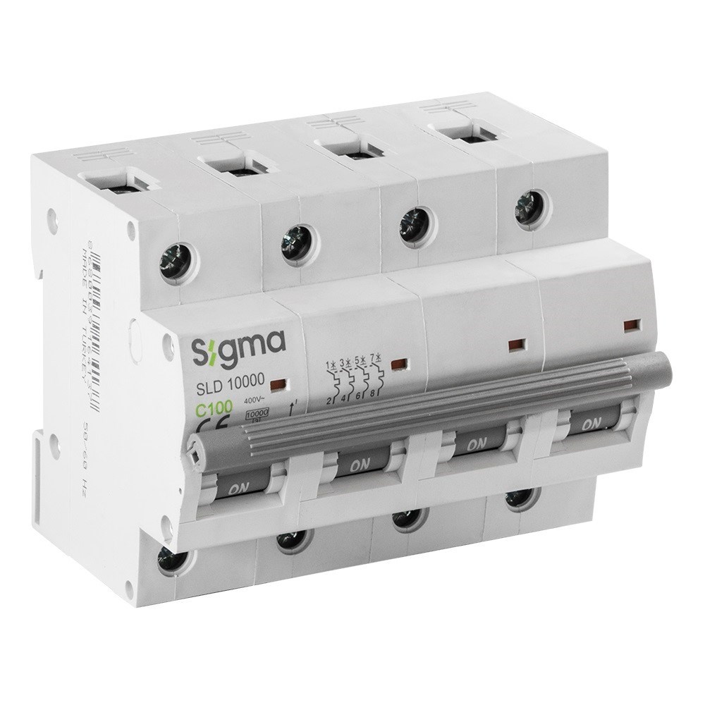 Sigma SLD10000 10kA 4P C80 Otomatik Sigorta