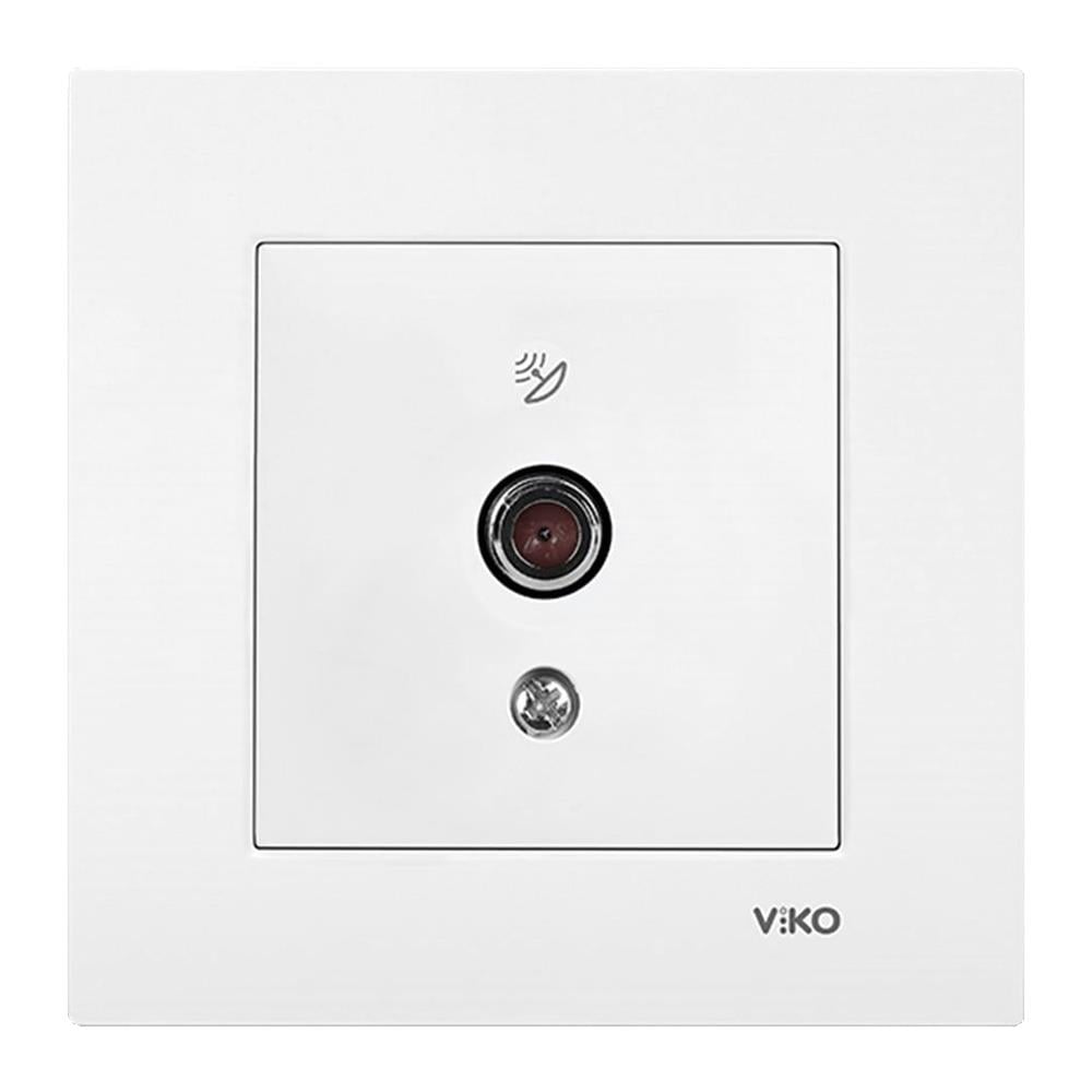 Viko Karre/Meridian Beyaz Uydu Prizi F Konnektörlü Sonlu (Çerçeve Hariç)