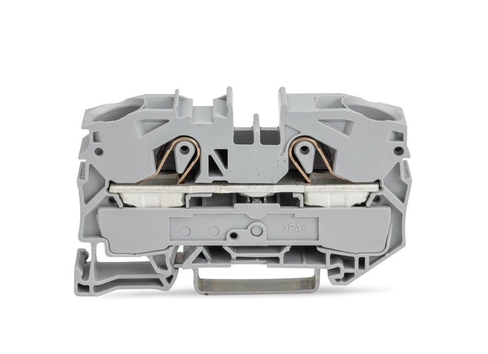 Wago 2016-1201 2 İletkenli Geçiş Klemensi; 16 mm²; DIN-ray 35 x 15 ve 35 x 7,5 için; Push-in CAGE CLAMP®; 16,00 mm²; Gri