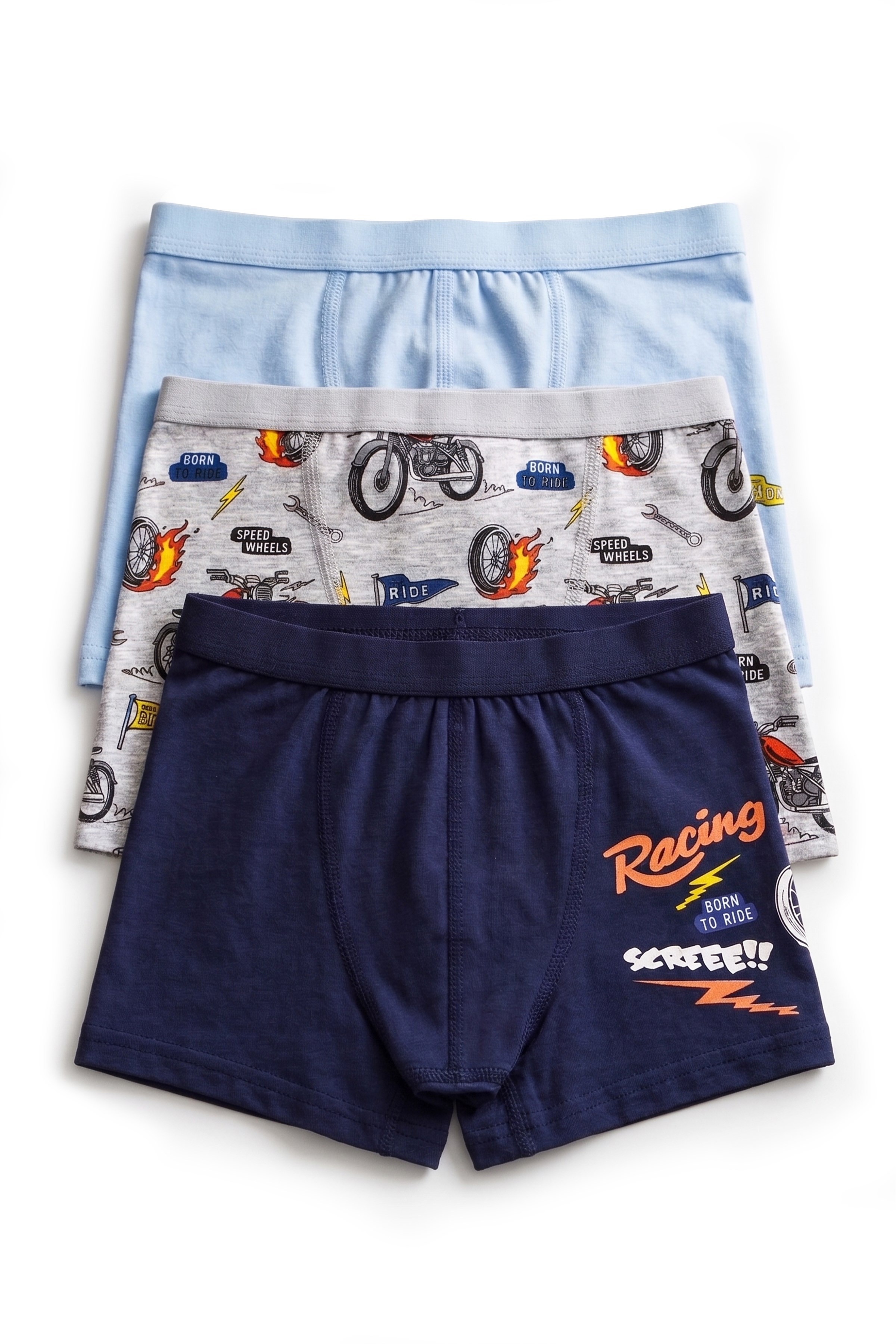 Öts Erkek Çocuk 3'lü Pamuklu Boxer Baskılı Ergonomik Tasarım (7711-3)