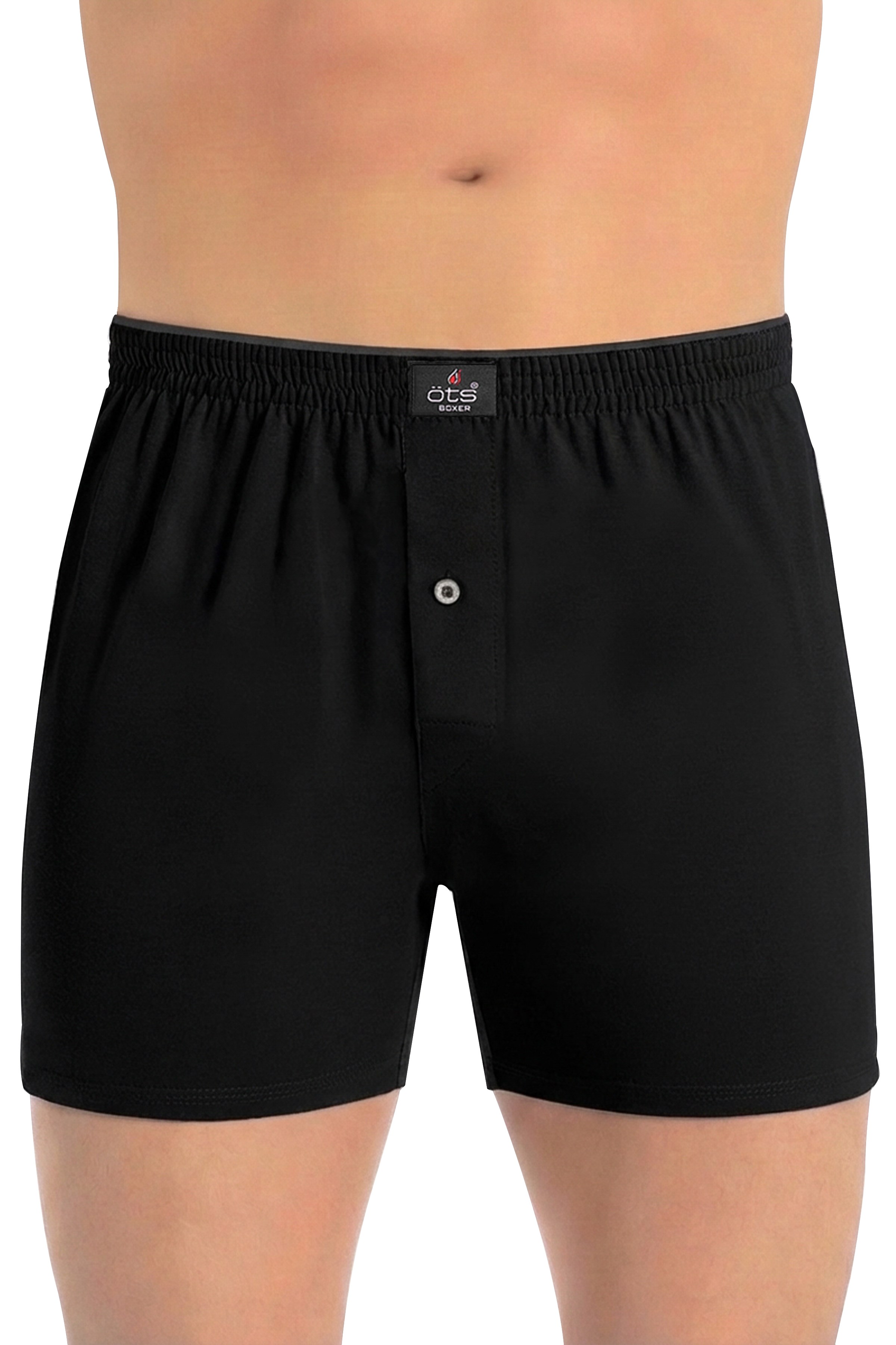 Öts 6'lı Erkek Boxer Düğmeli, Süprem Kumaş (%100 Pamuk)