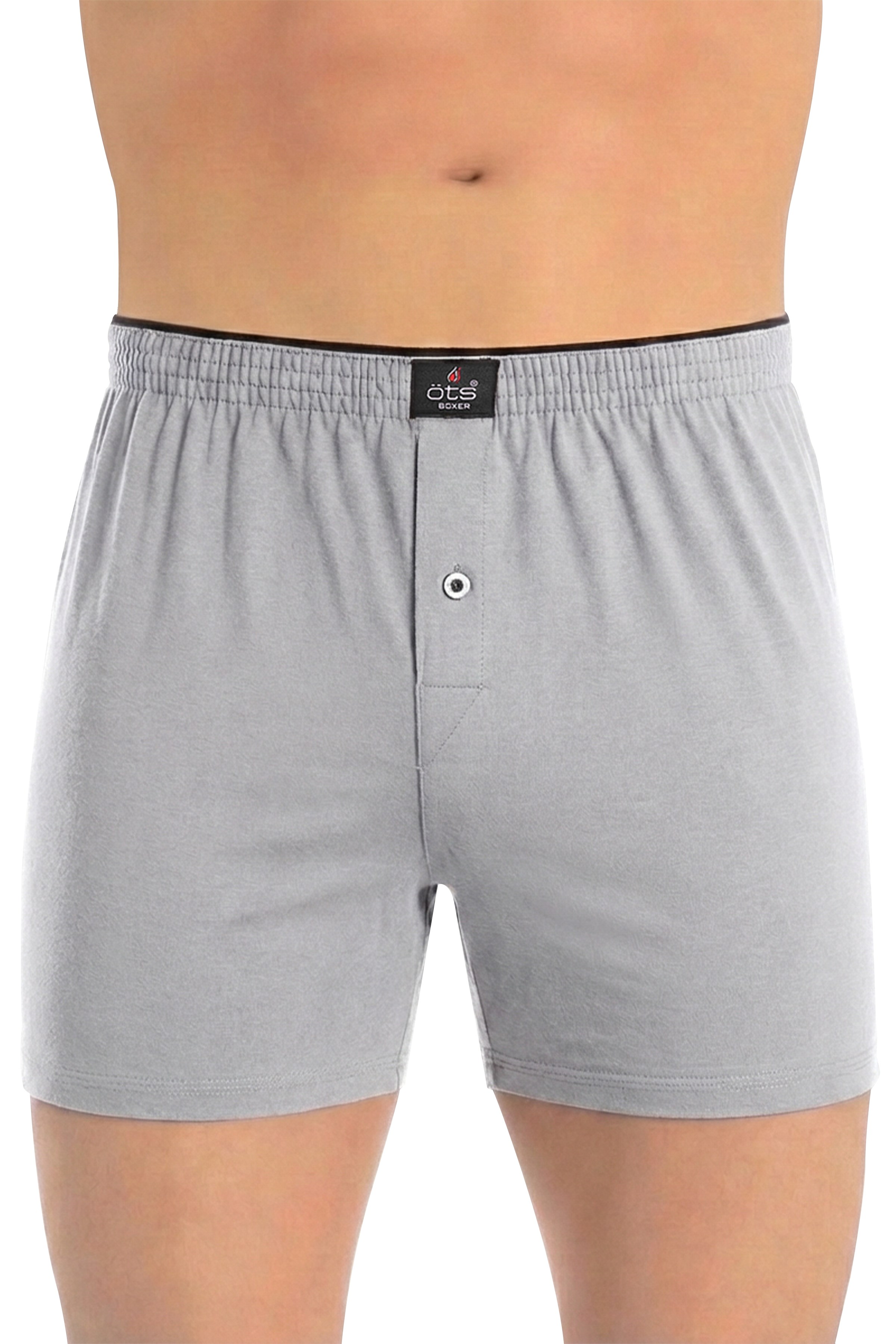 Öts 6'lı Erkek Boxer Düğmeli, Süprem Kumaş (%100 Pamuk)