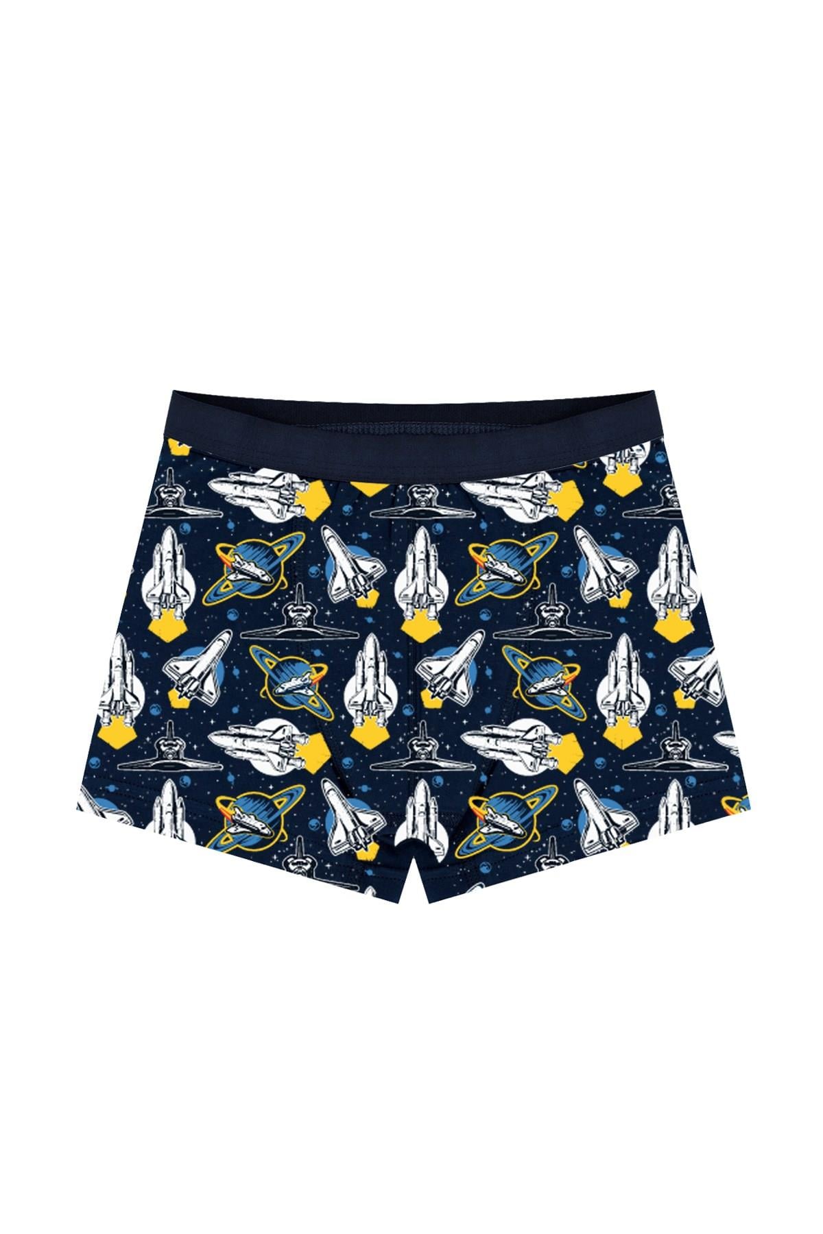Öts Erkek Çocuk Boxer 3'lü Baskılı (%96 Pamuk - %4 Elastan)