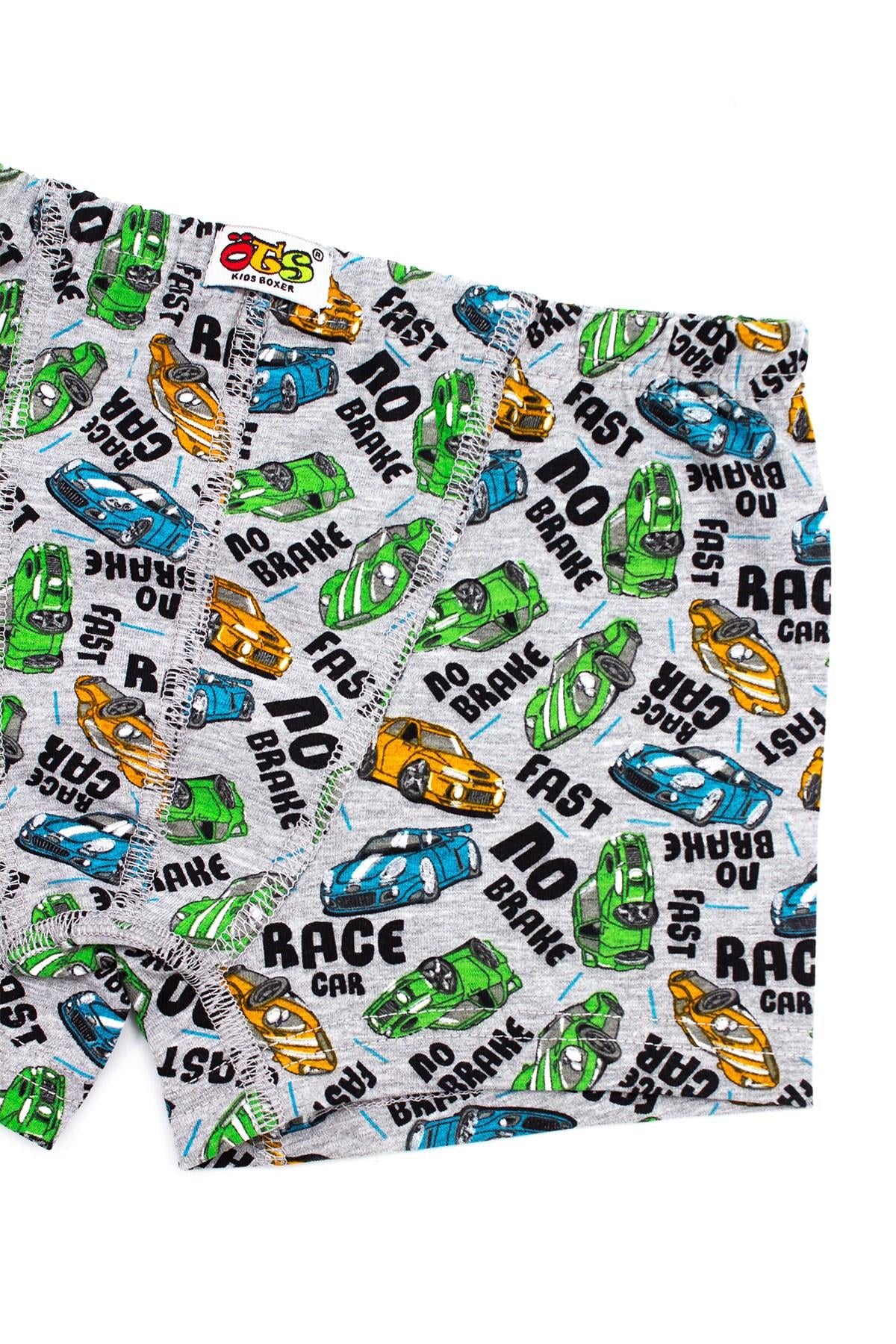 Öts Erkek Çocuk Boxer 3'lü Baskılı (%96 Pamuk - %4 Elastan)