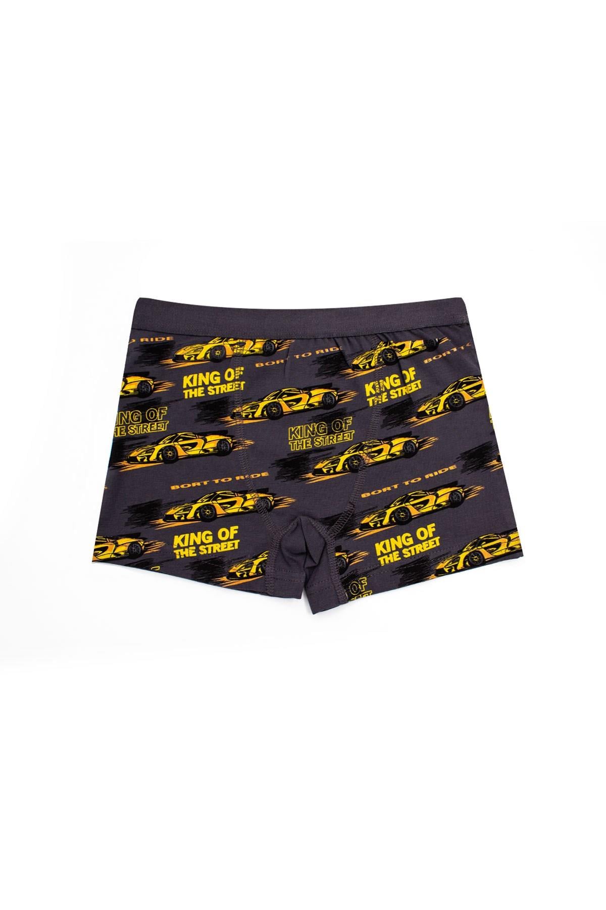 Öts Erkek Çocuk Boxer 3'lü Baskılı (%96 Pamuk - %4 Elastan)