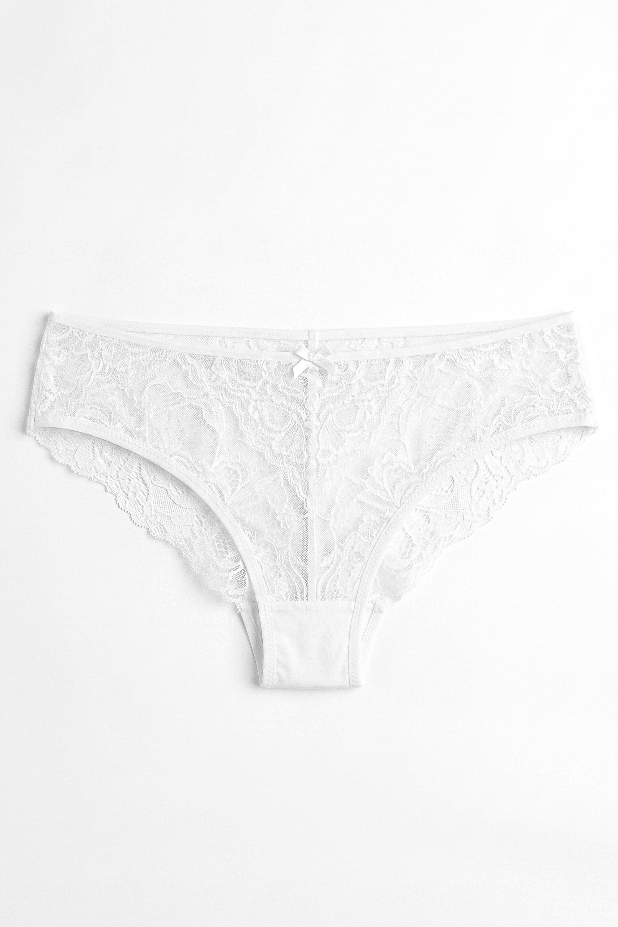 Öts Kadın 3'lü Dantelli ve Tüllü Fantezi Külot (%95 Polyester - %5 Elastan)