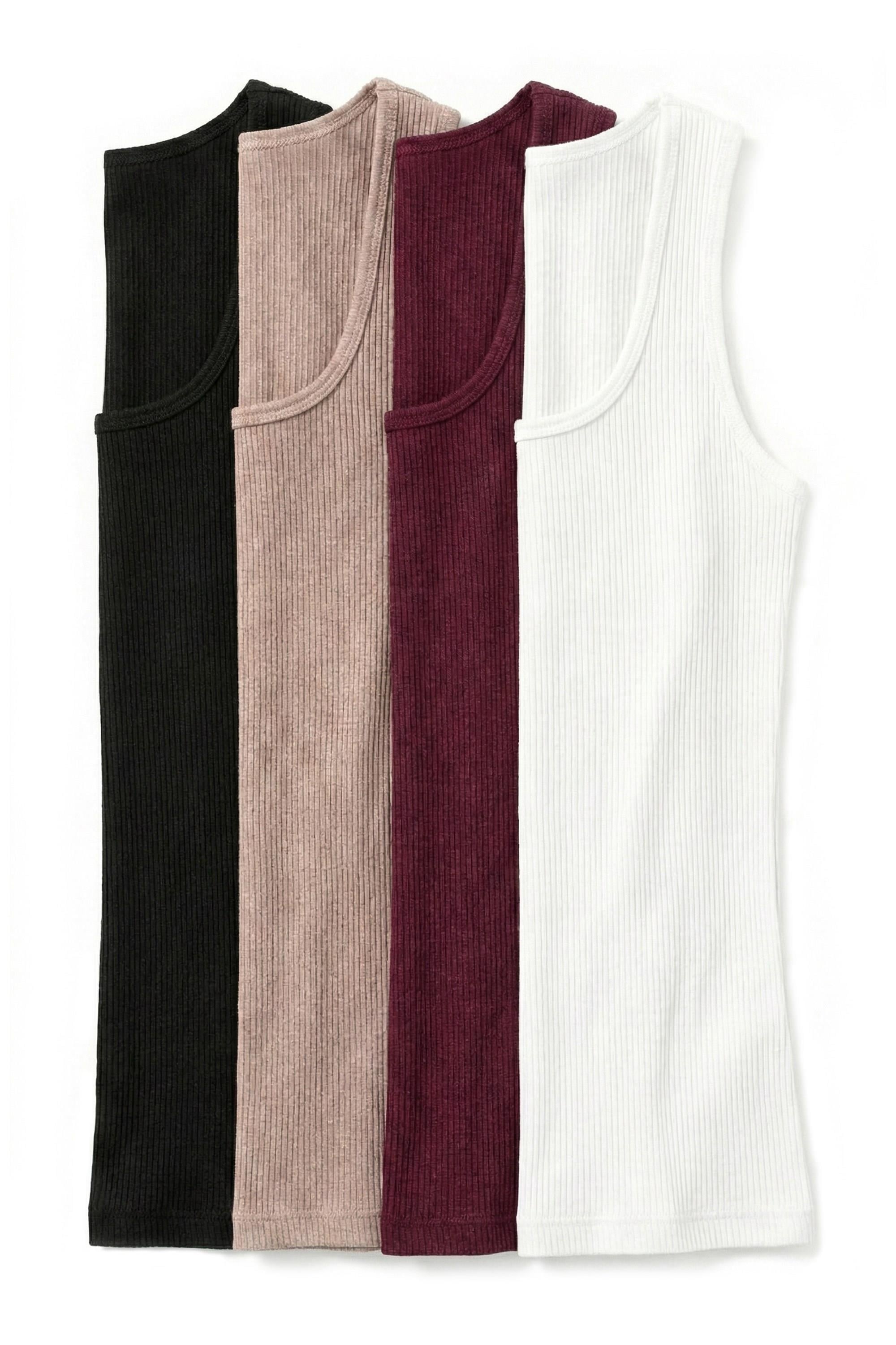 Öts Kadın Atlet Kalın Askılı Fitilli U Yaka (%96 Pamuk - %4 Elastan)