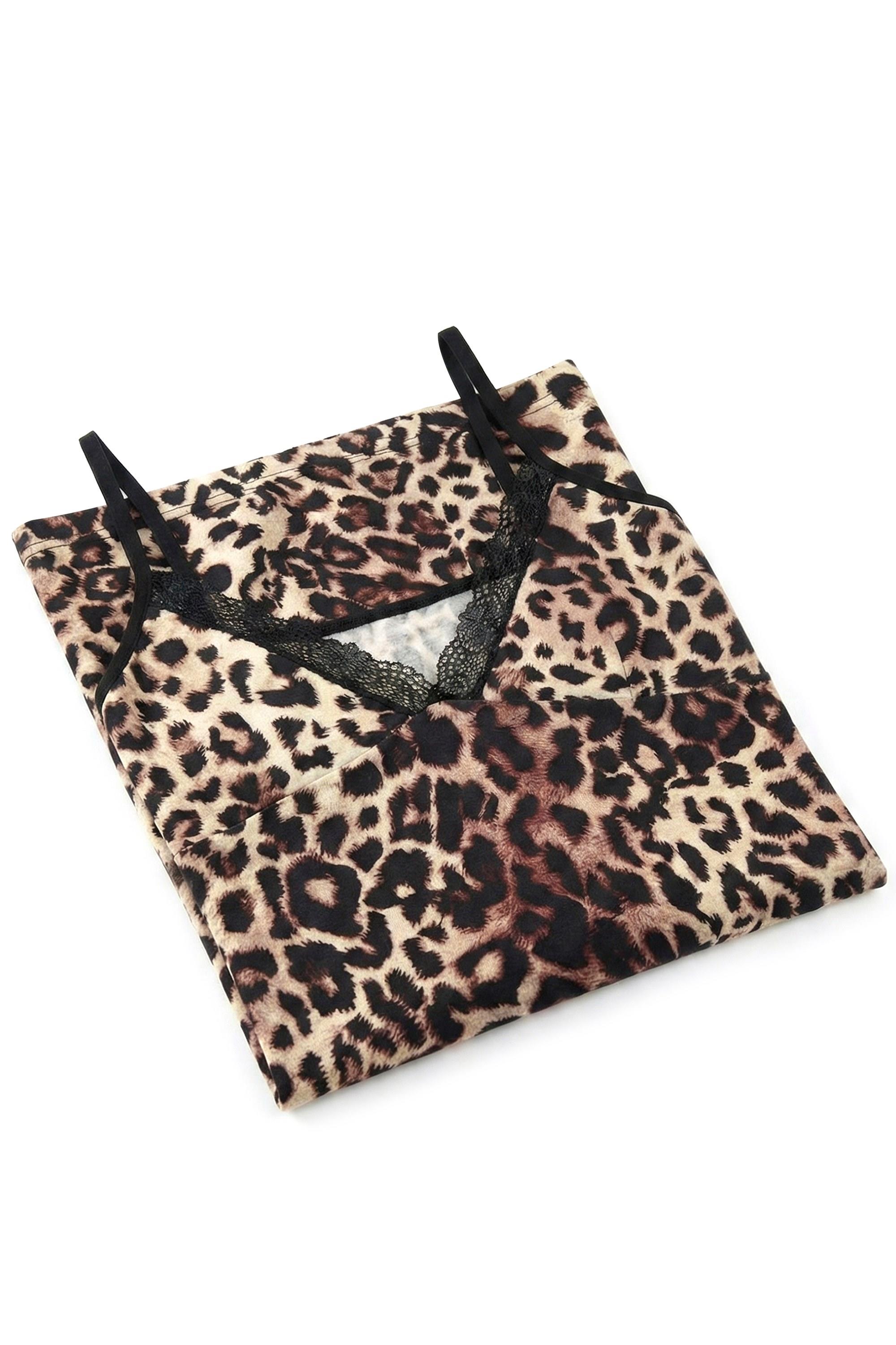 Öts Kadın Atlet Leoparlı (%90 Viskon - %10 Elastan)
