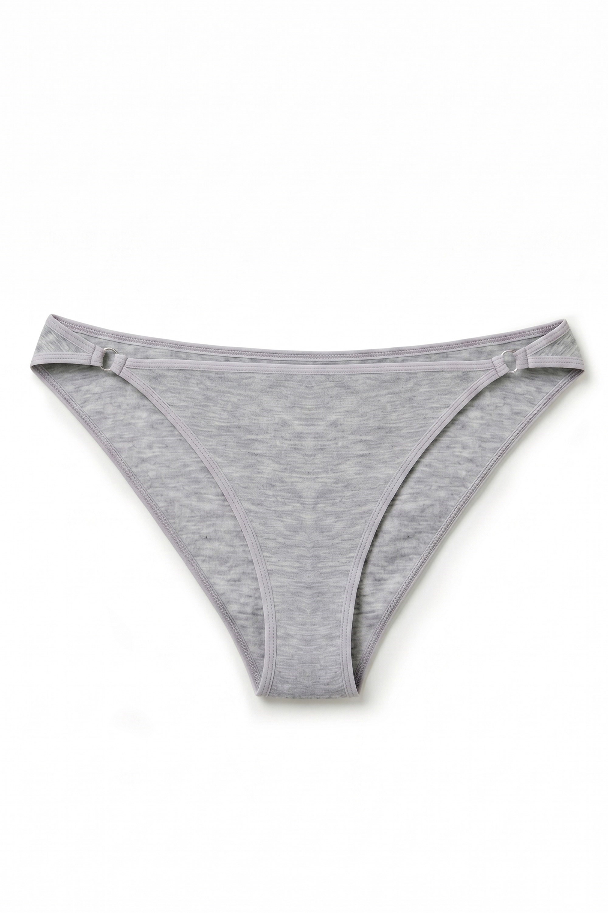 Öts Kadın Külot 3'lü, Yüksek Bel Bikini, Halka Detaylı (%96 Pamuk - %4 Elastan)