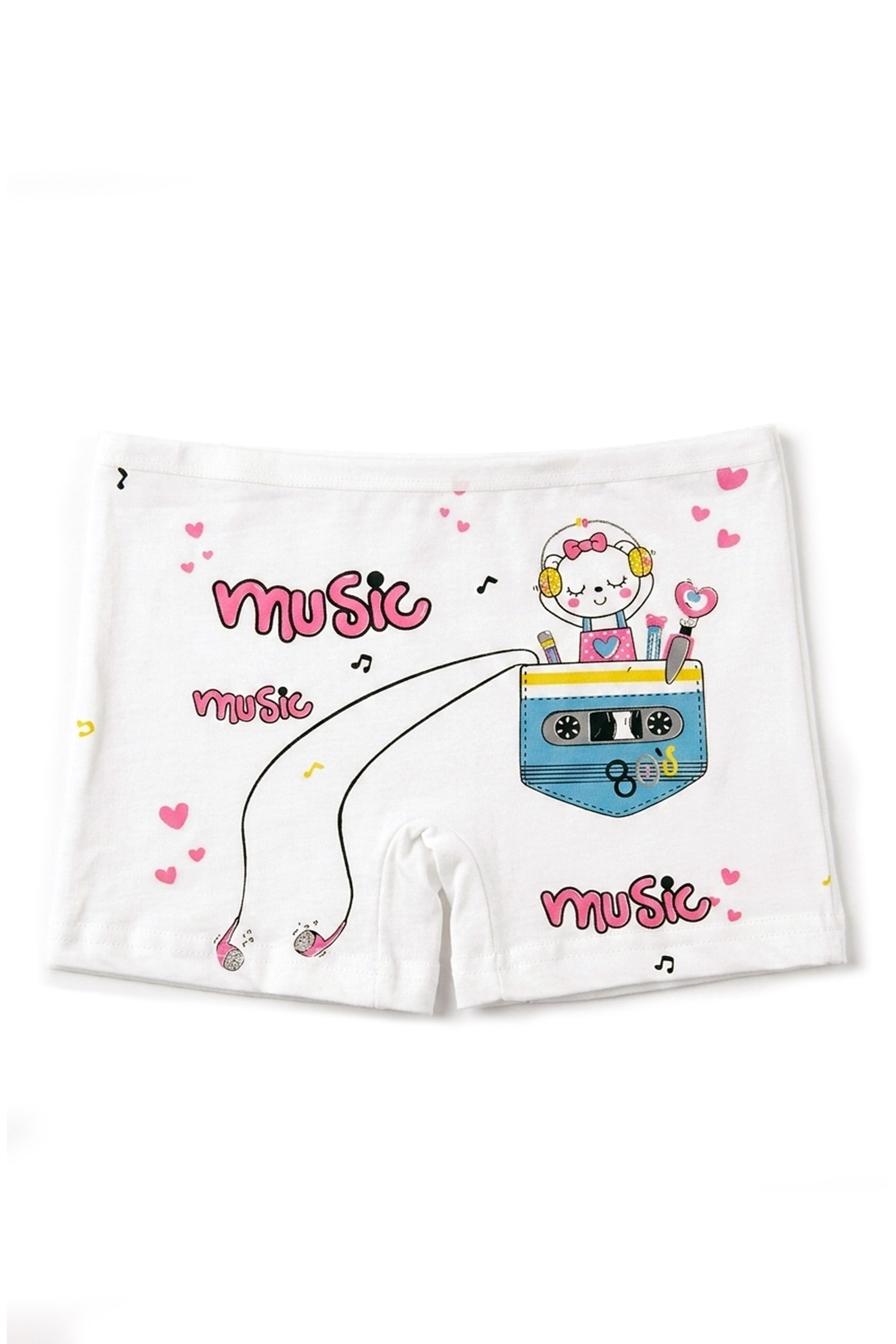 Öts Kız Çocuk Boxer 3'lü (%96 Pamuk - %4 Elastan)