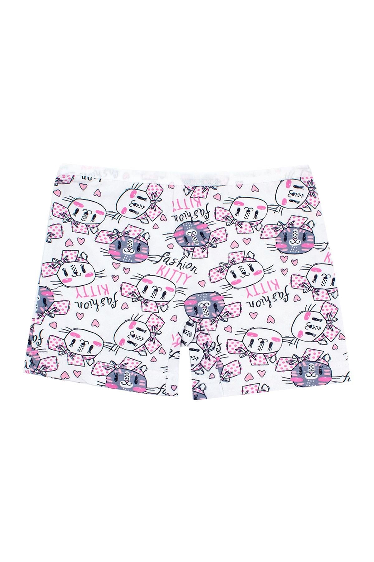 Öts Kız Çocuk Boxer 3'lü Baskılı (%96 Pamuk - %4 Elastan)