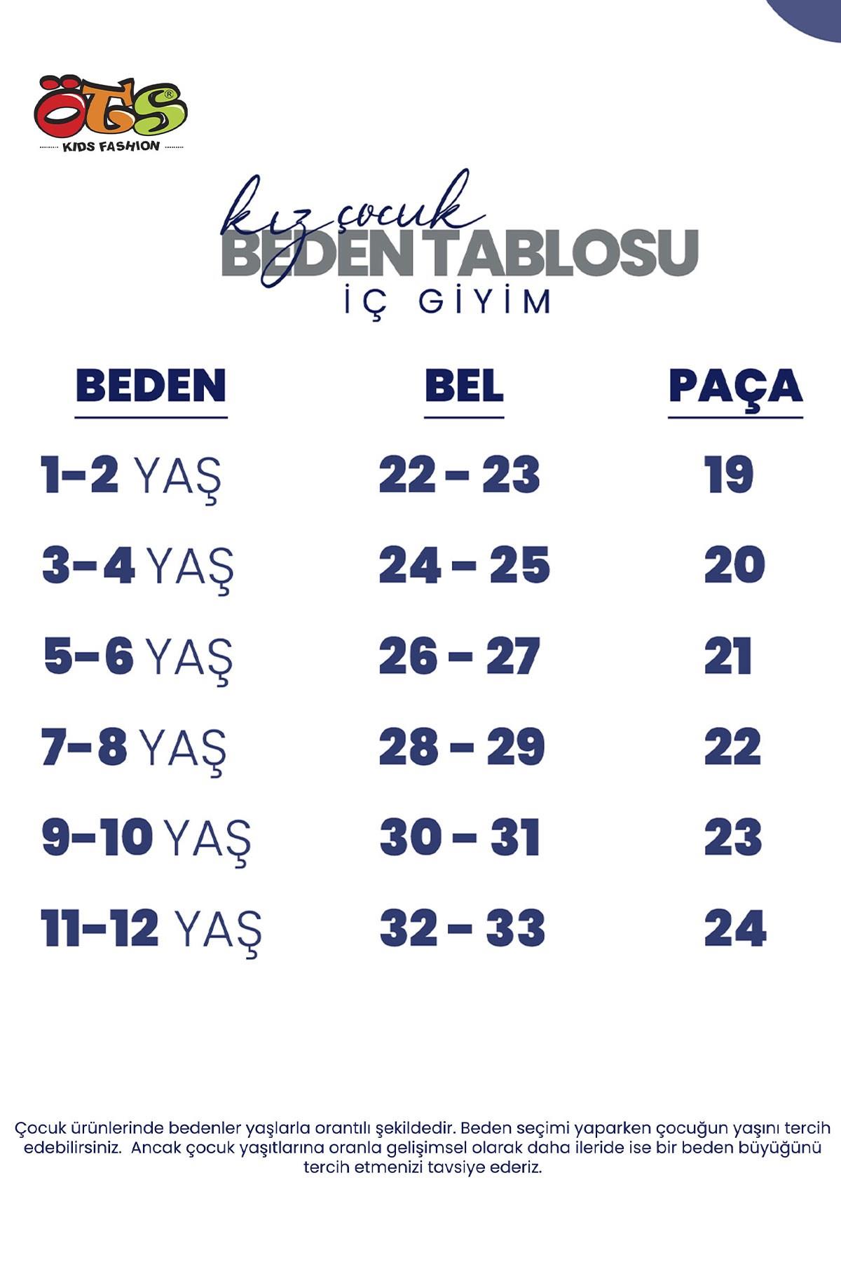 Öts Premium 5’li Kız Çocuk Boxer - Hediye Kutulu, Pamuklu Kumaş, Esnek, Etiketsiz, İnce Lastik Tayt