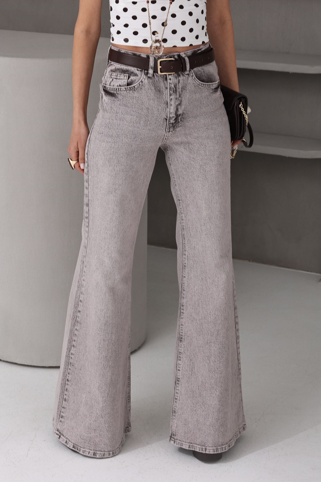 Açık Karamel İspanyol Paça Jean(3992-158) JEAN | NO33