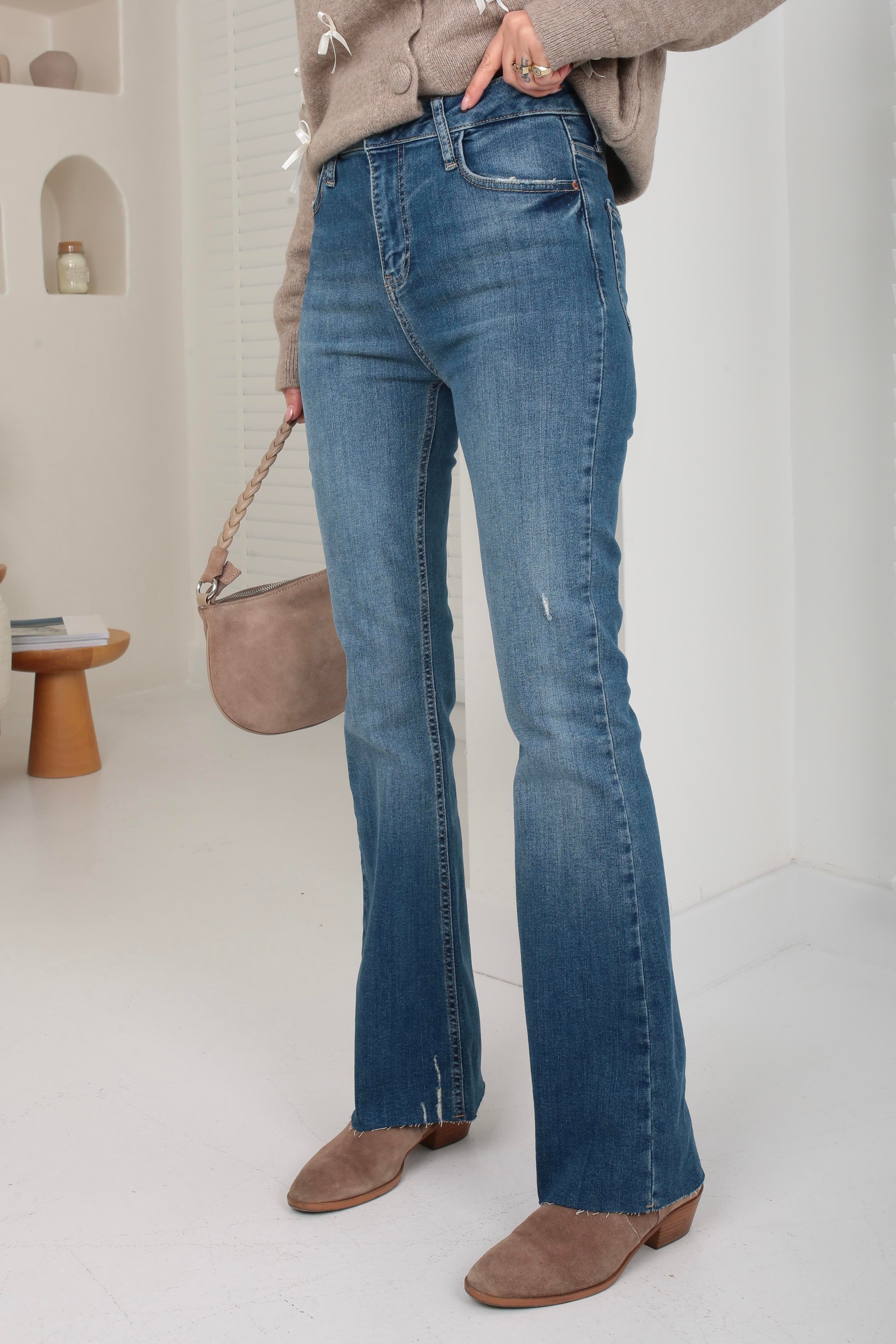 Açık Mavi Gölgeli Flare Jean(1775-1) JEAN