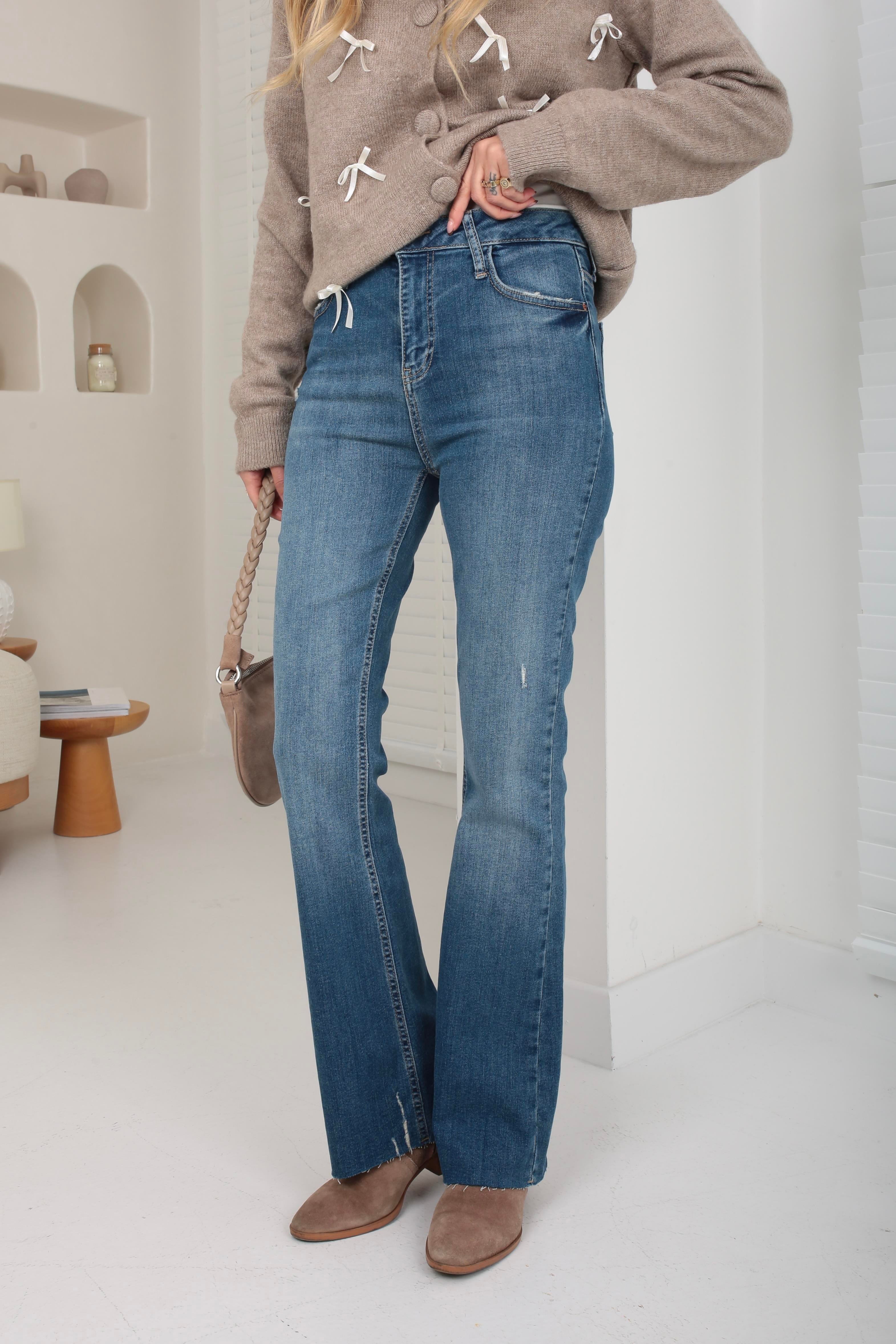 Açık Mavi Gölgeli Flare Jean(1775-1) JEAN