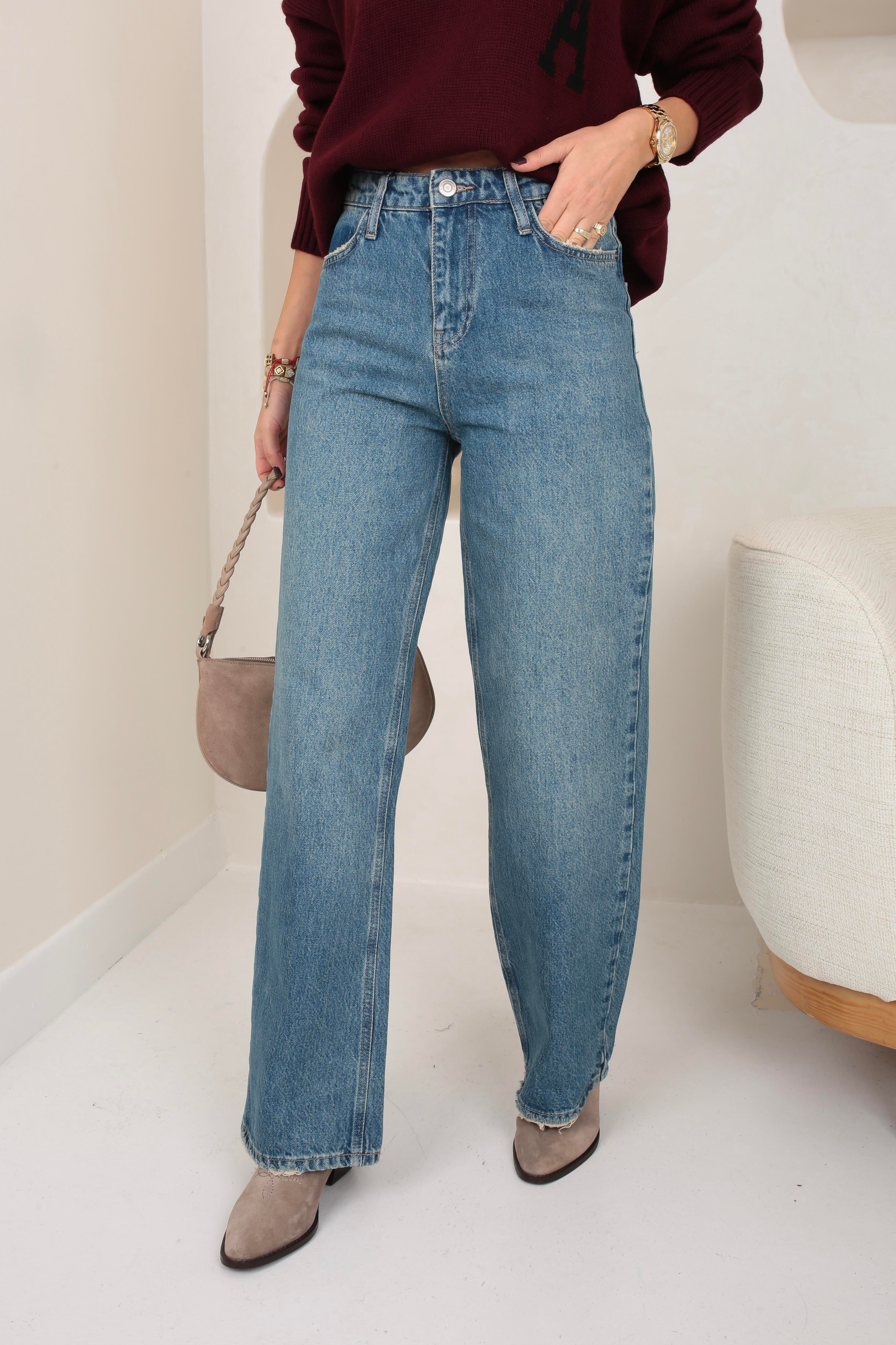 Açık Mavi Wide Leg Jean(1919-1) JEAN