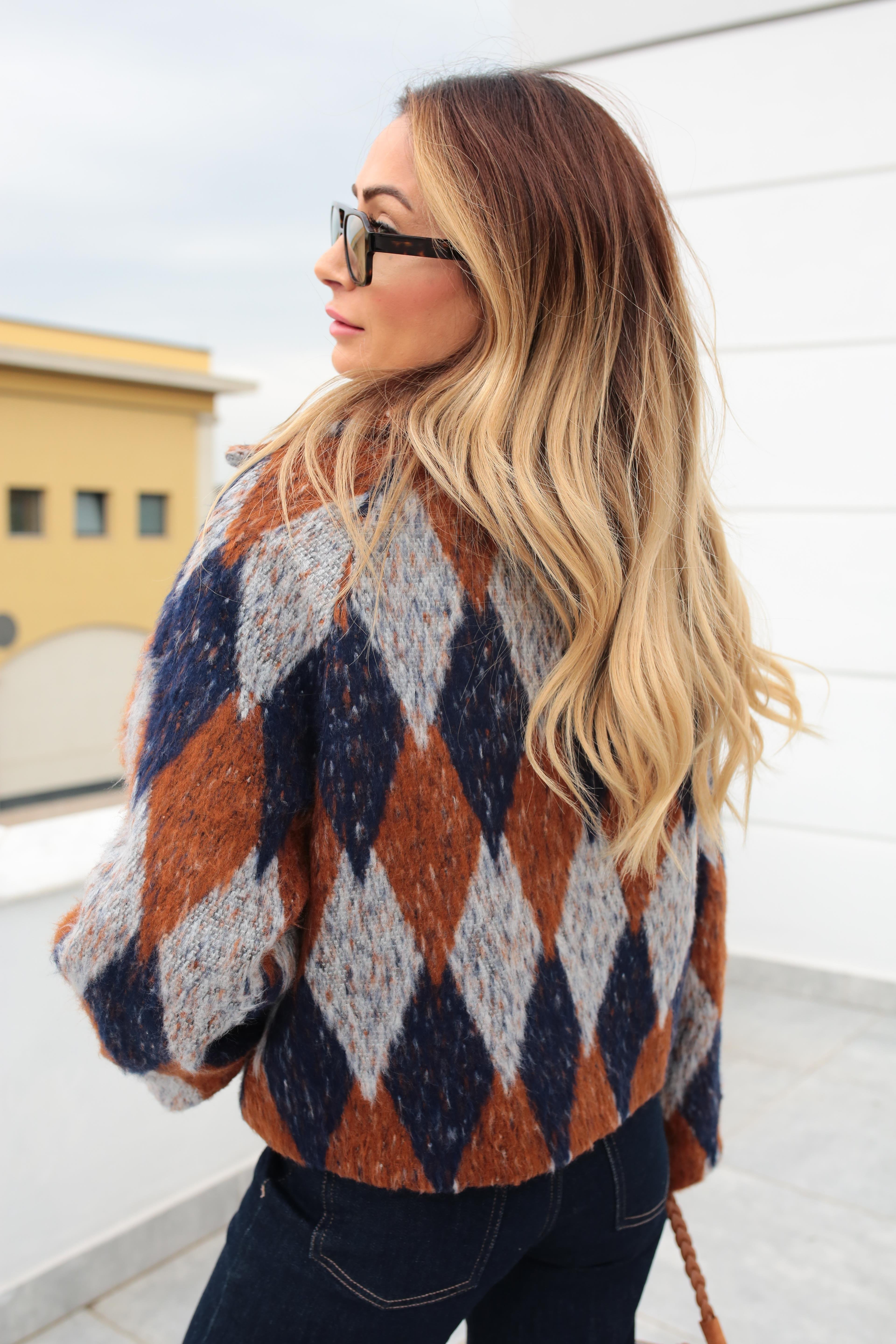 Baklava Desen Jakar Ceket CEKET